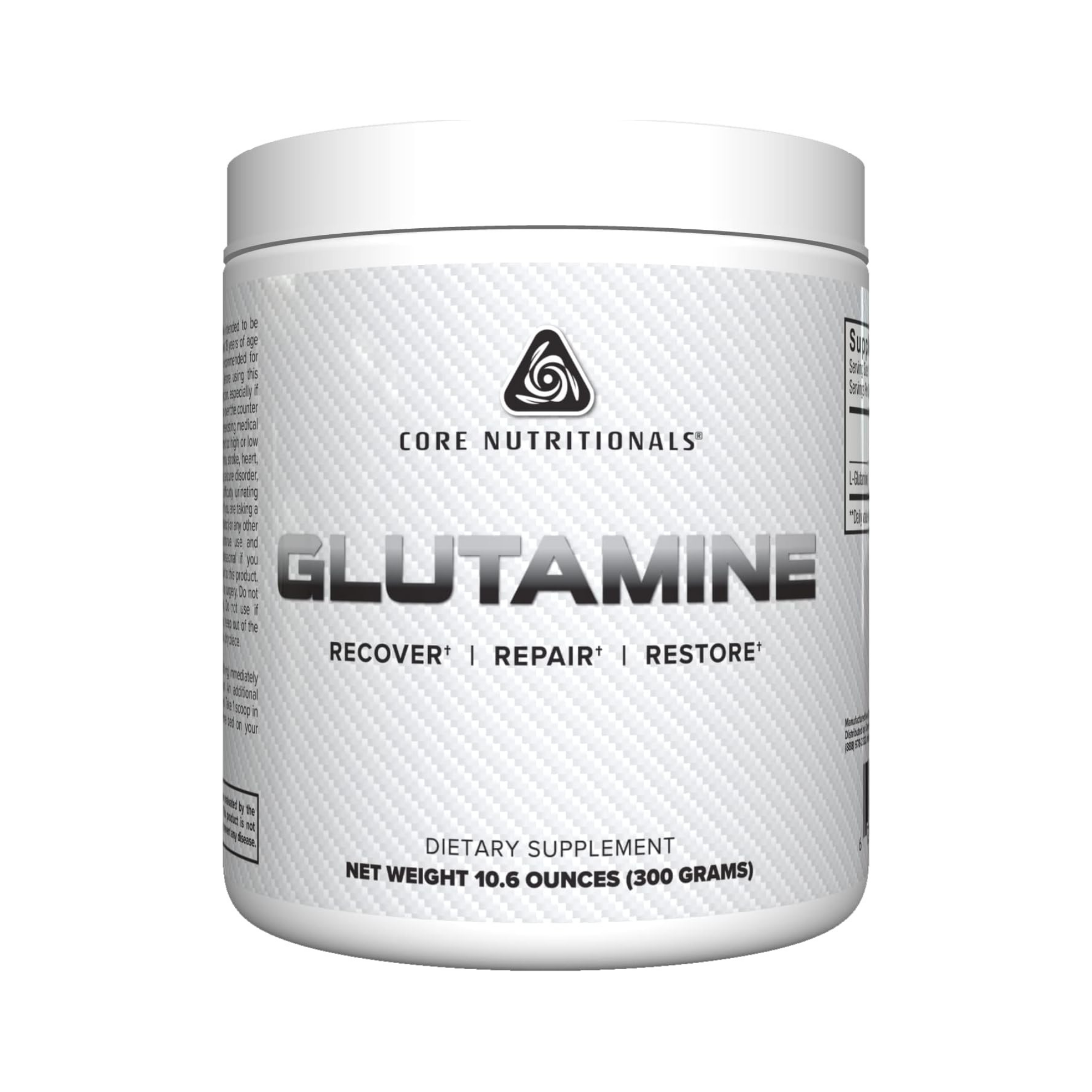 Core Nutritionals Glutamine, Enhances Muscle Growth and Immune Support, 5000mg - 300g
