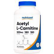 Nutricost Acetyl L-Carnitine Capsules - Supports Energy and Cognitive Function, Non-GMO and Gluten Free (500mg) - 180 Capsules