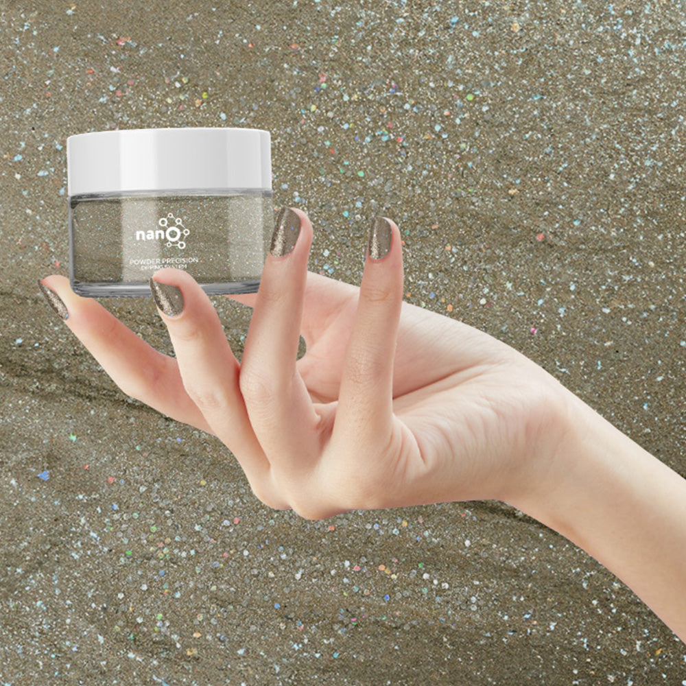 D2556 – Platinum Pizzazz Nail Dipping Powder – 28gm | Long-Lasting Silver Glitter Dip Powder Nails | Vegan & Cruelty-Free Dipping System UAE