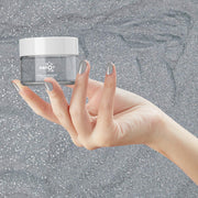 D 2599 Graphite Galaxy Nail Dipping Powder – 28gm | Shimmering Grey Metallic Dip Powder Nails | Nail Dipping System