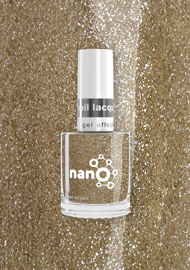 L 2600 – Praline Prism Nail Polish – 15ml | High Gloss, Gel Like Finish Golden Brown Nail Polish | Shimmer Glitter Golden Brown Nail Lacquer