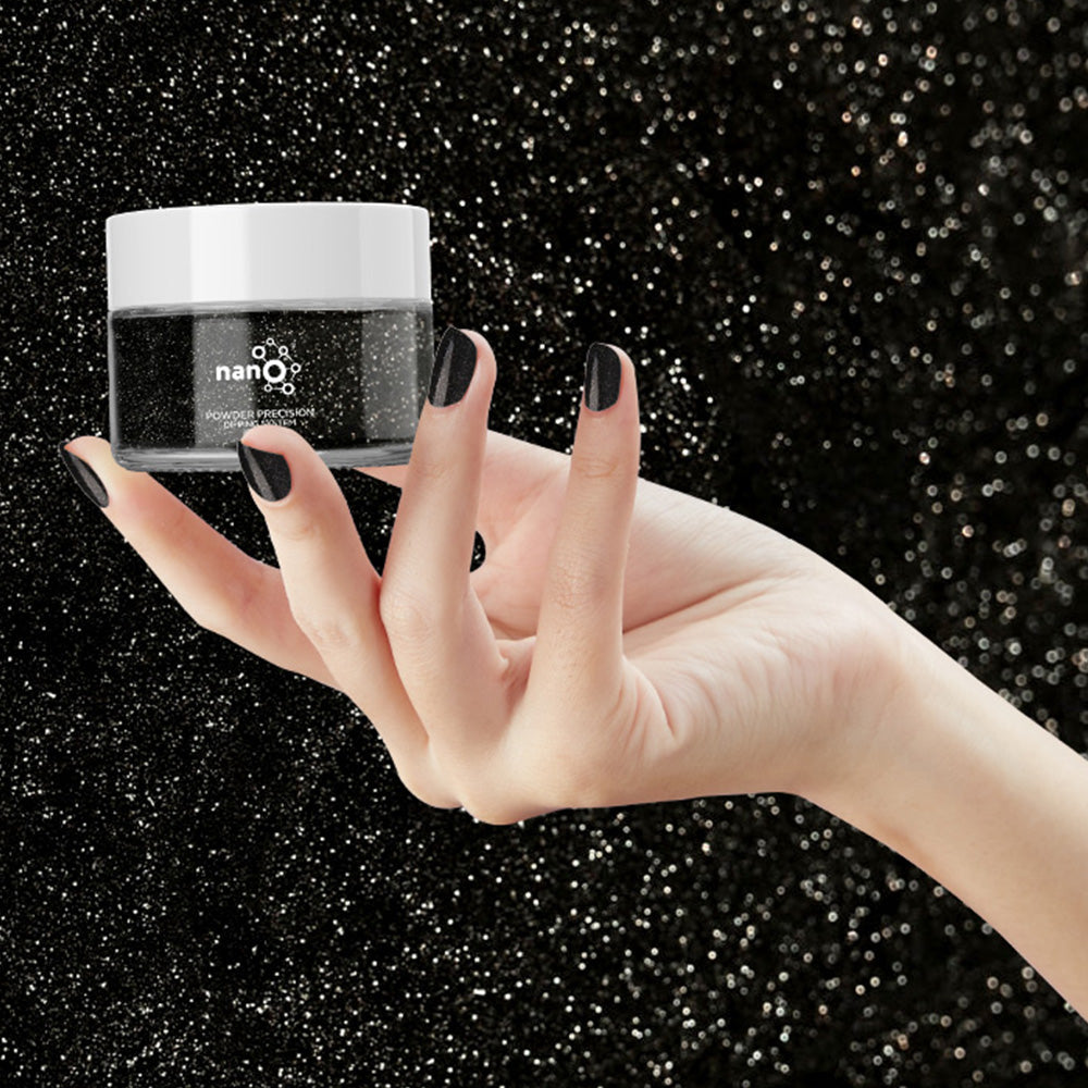 D 2633 Nightfall Nebula Nail Dipping Powder – 28gm | Black Glitter Dip Powder Nails | Nail Dipping System