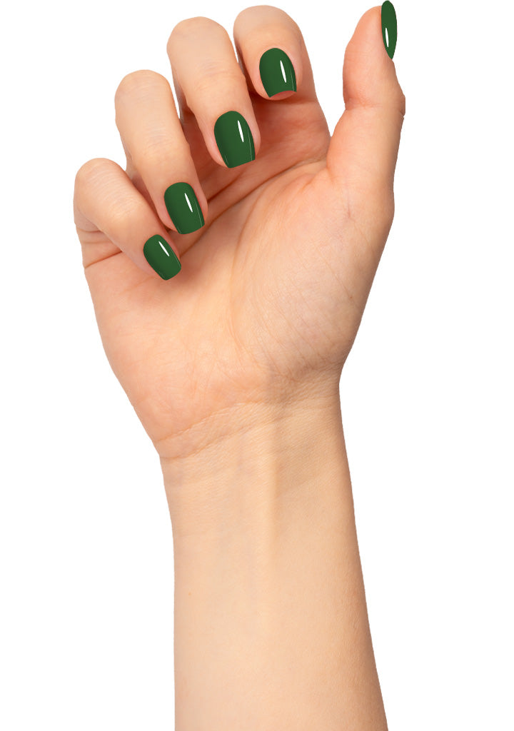 L 2696 – Emerald Forest Nail Polish – 15ml | High Gloss, Gel Like Finish Deep Green Nail Polish | Earthy Green Nail Lacquer