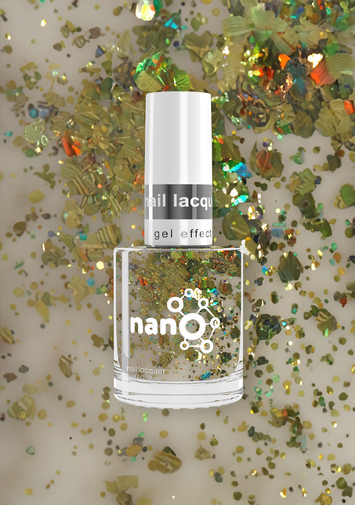 L 2937 Glittery Green Nail Polish 15ml