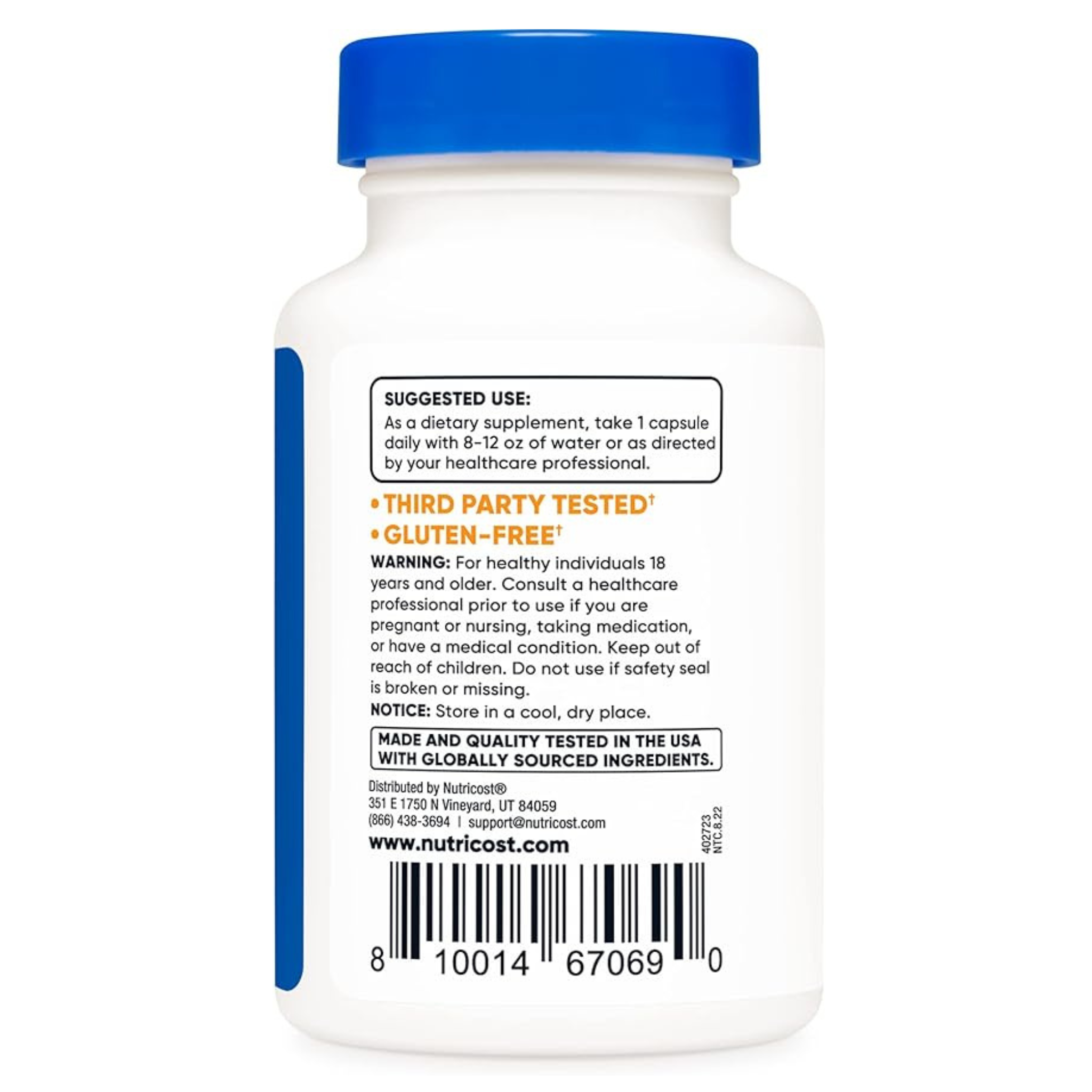 Nutricost Tudca 500mg, 30 Capsules (Tauroursodeoxycholic Acid) - Premium Quality, Gluten Free