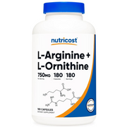 Nutricost L-Arginine L-Ornithine Capsules (750 MG) (180 Capsules)