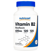 Nutricost Vitamin B2 (Riboflavin) Capsules (400 MG) (120 Capsules)