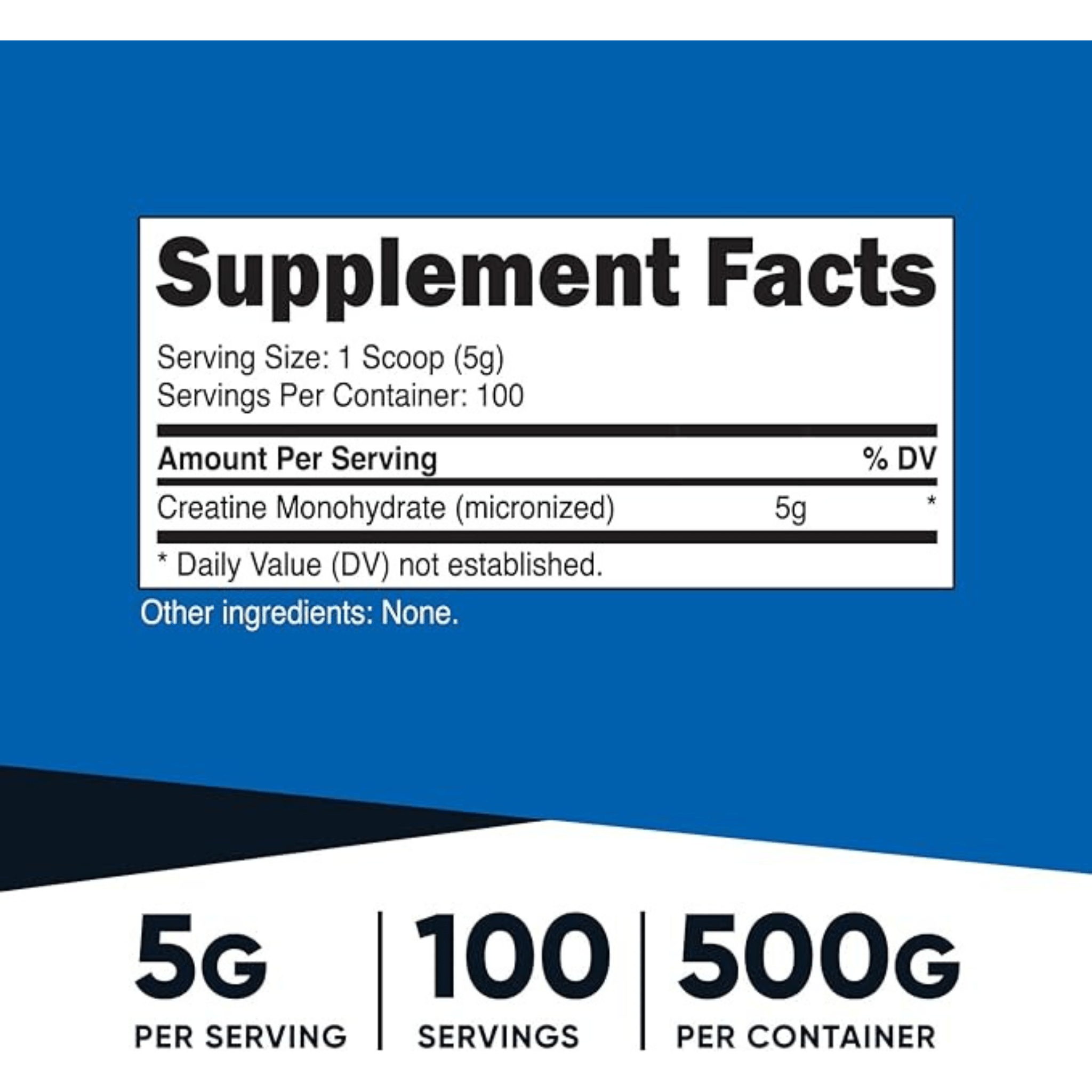 Nutricost Micronized Creatine Monohydrate Powder - High-Quality Strength and Endurance Supplement - 5000mg Per Serving (500 Grams)