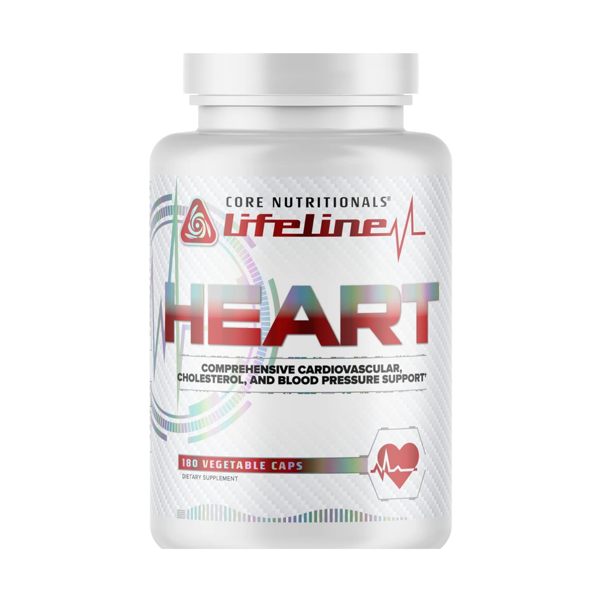 Core Nutritionals Lifeline Heart Advanced Cardiovascular, Cholesterol & Blood Pressure Support Formula -  180 Capsules