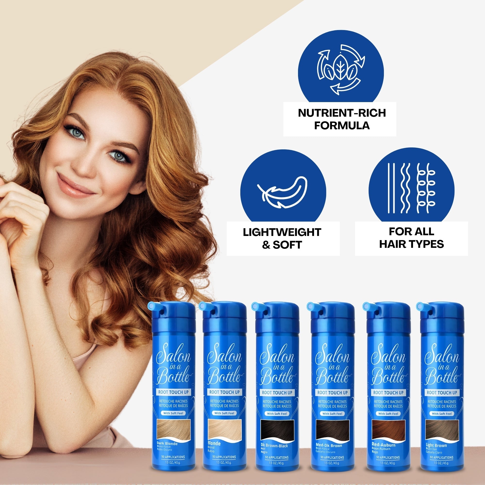 Salon in a Bottle - Instant, Long-Lasting Root Concealer Spray to Cover Roots for Women -  Dark Brown/Black (50 Applications) 60 ml