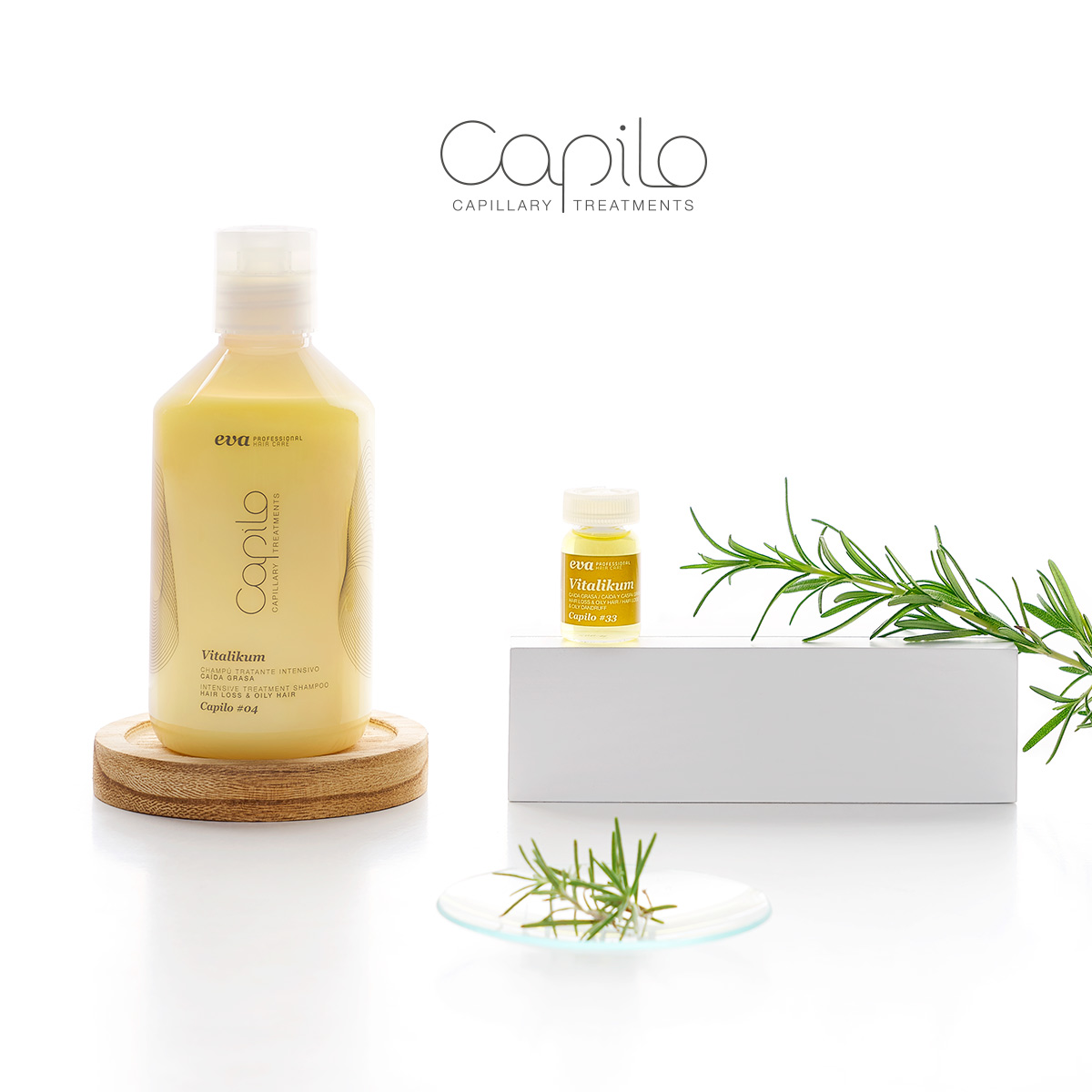 Eva Professional Hair Care Capilo Vitalikum Treatment for Hair Loss Due to Oily Dry Scalp and All Hair Types