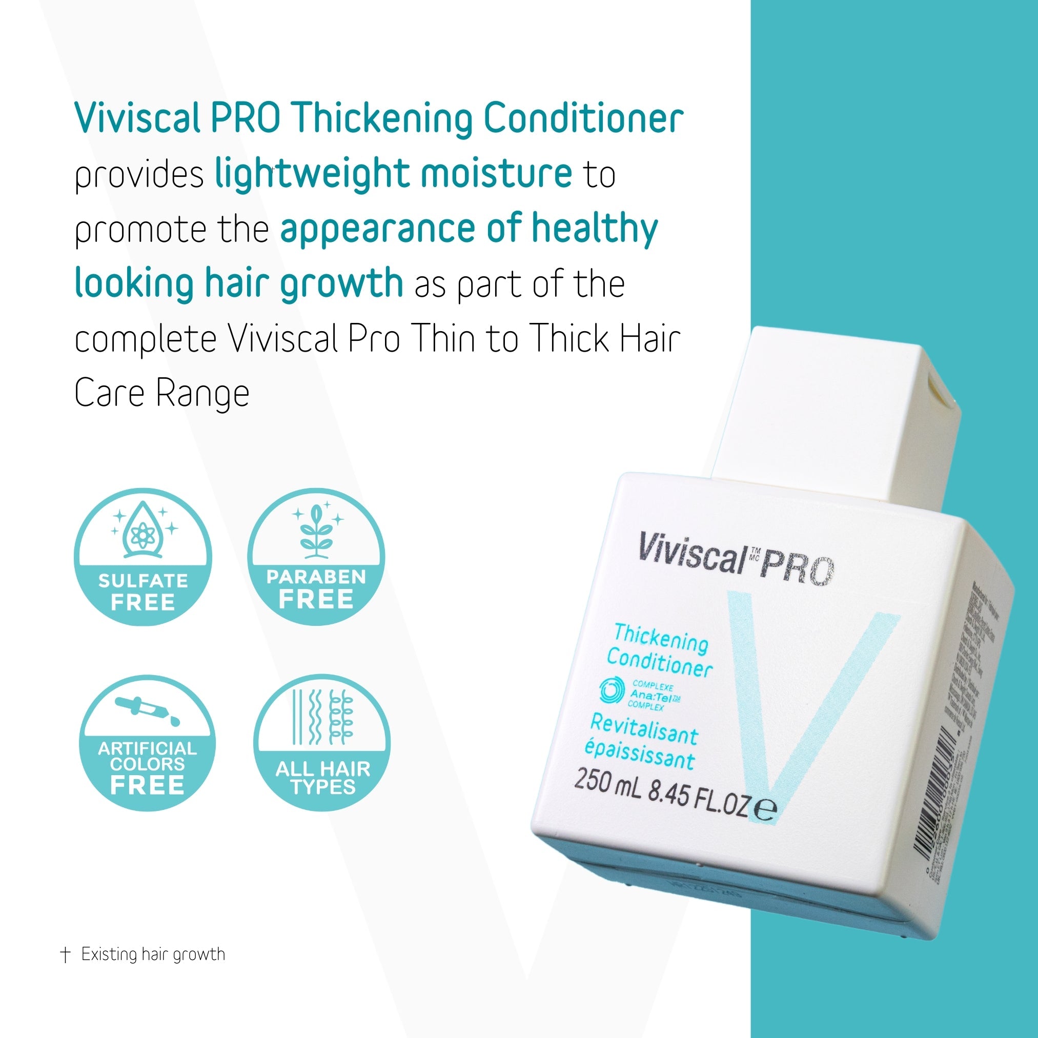 Viviscal Professional Thickening Conditioner – Deep Conditioning Treatment for Thicker, Healthier Hair - 250 ml