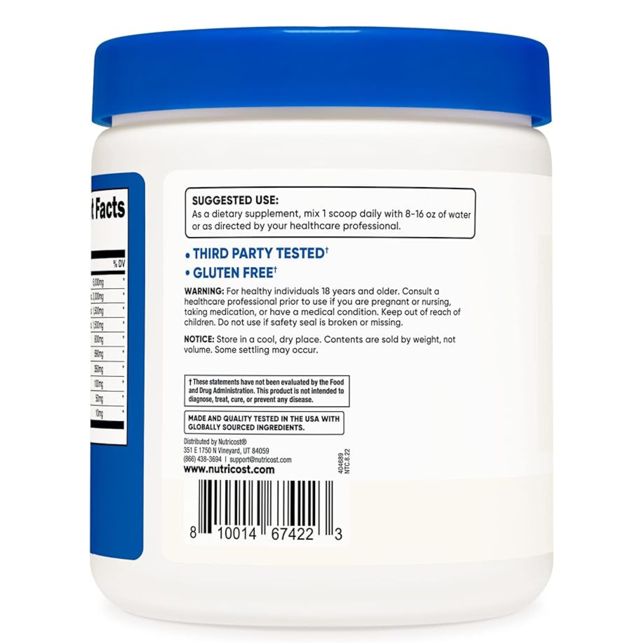 Nutricost EAA Powder: Optimal Blend of Essential Amino Acids (EAAs) for Enhanced Muscle Recovery and Growth - 30 Servings