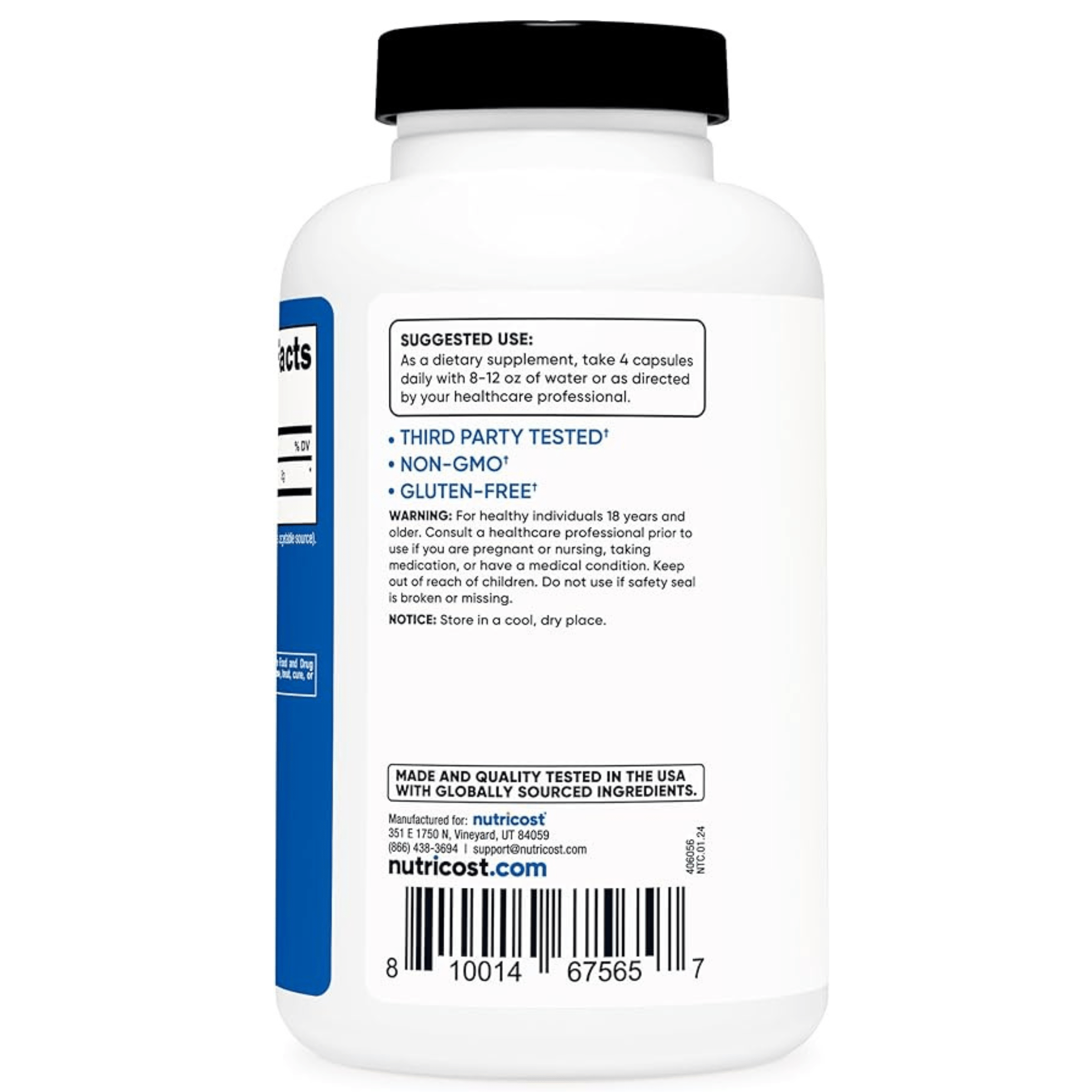 Nutricost Creatine Monohydrate Capsules - Enhancing Gym Performance and Overall Health (3000 MG) - 180 Capsules