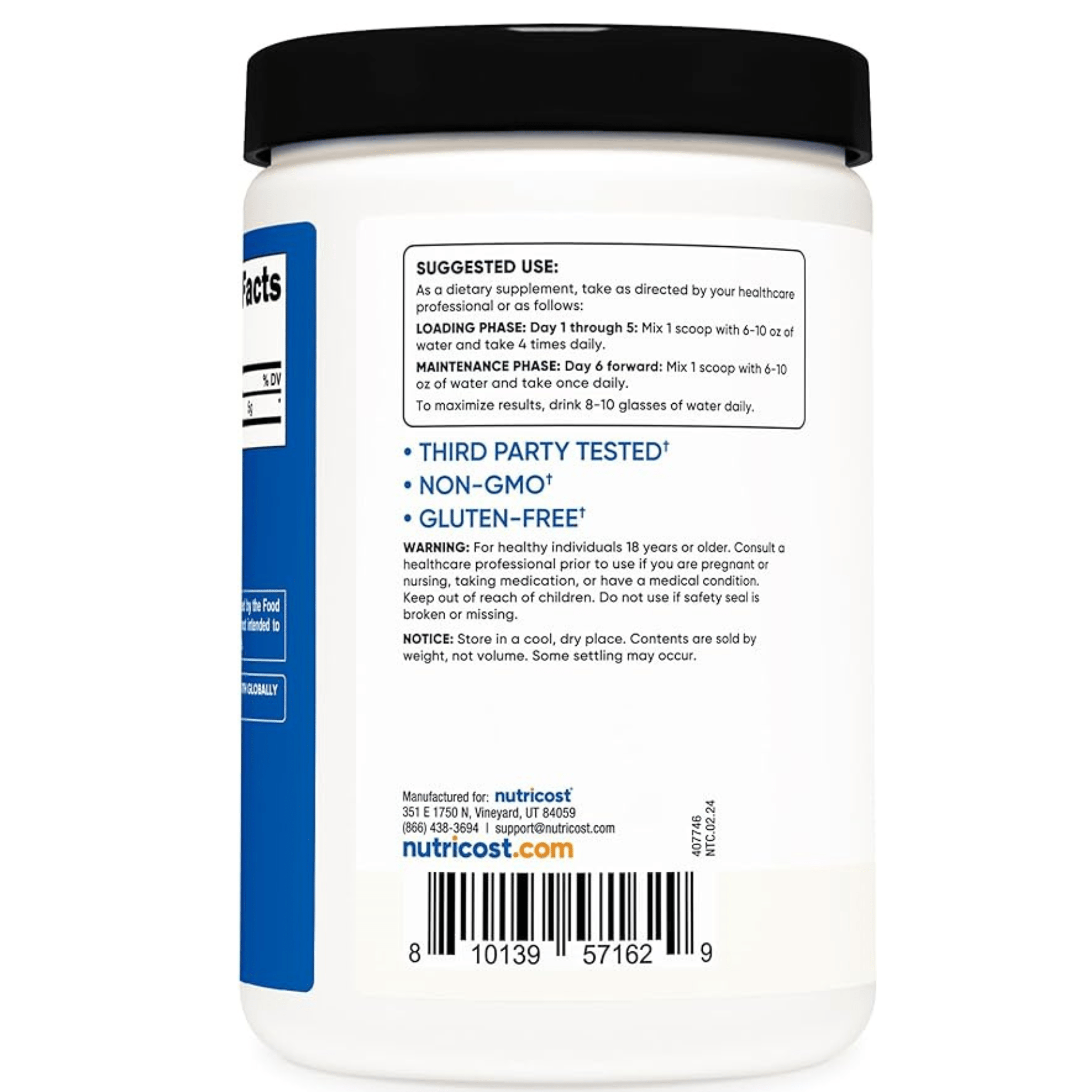 Nutricost Micronized Creatine Monohydrate Powder - High-Quality Strength and Endurance Supplement - 5000mg Per Serving (500 Grams)