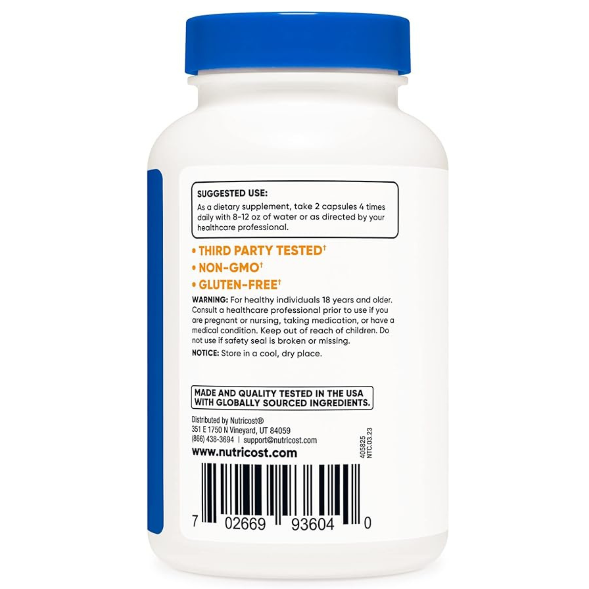 Nutricost Alpha GPC Capsules (600mg) - Supports Brain Function, Non-GMO, Gluten-Free, Vegetarian - 120 Capsules