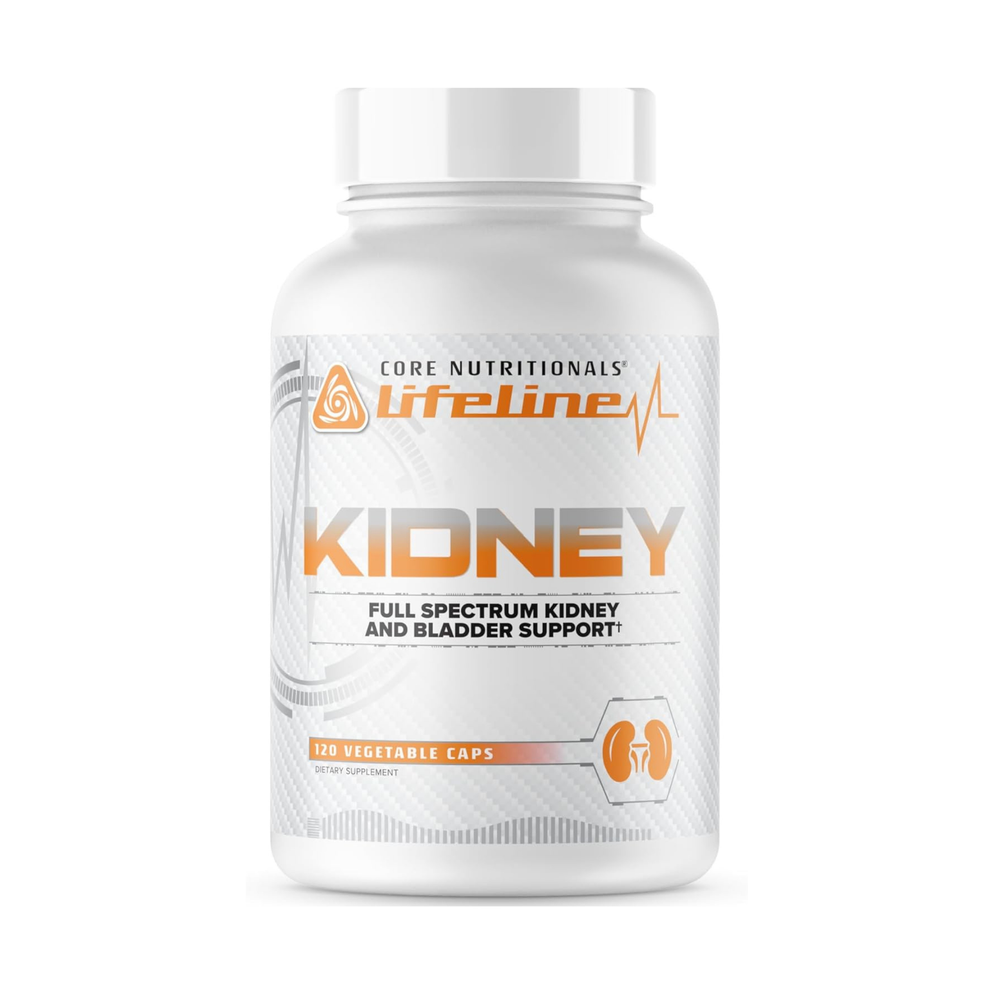 Core Nutritionals Lifeline Kidney Supplement with Goldenrod & PaCran Cranberry Extract - 120 Vegetable Capsules