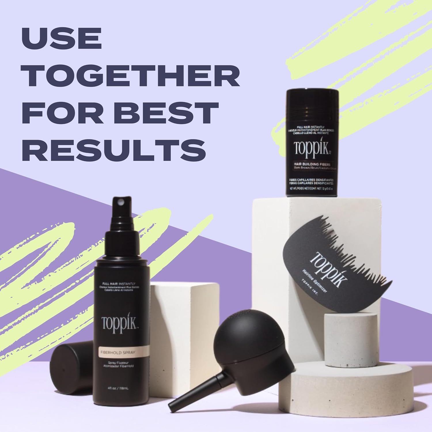 Toppik Hair Perfecting Duo 2 pc (Hairline Optimizer and Fiber Application Pump)