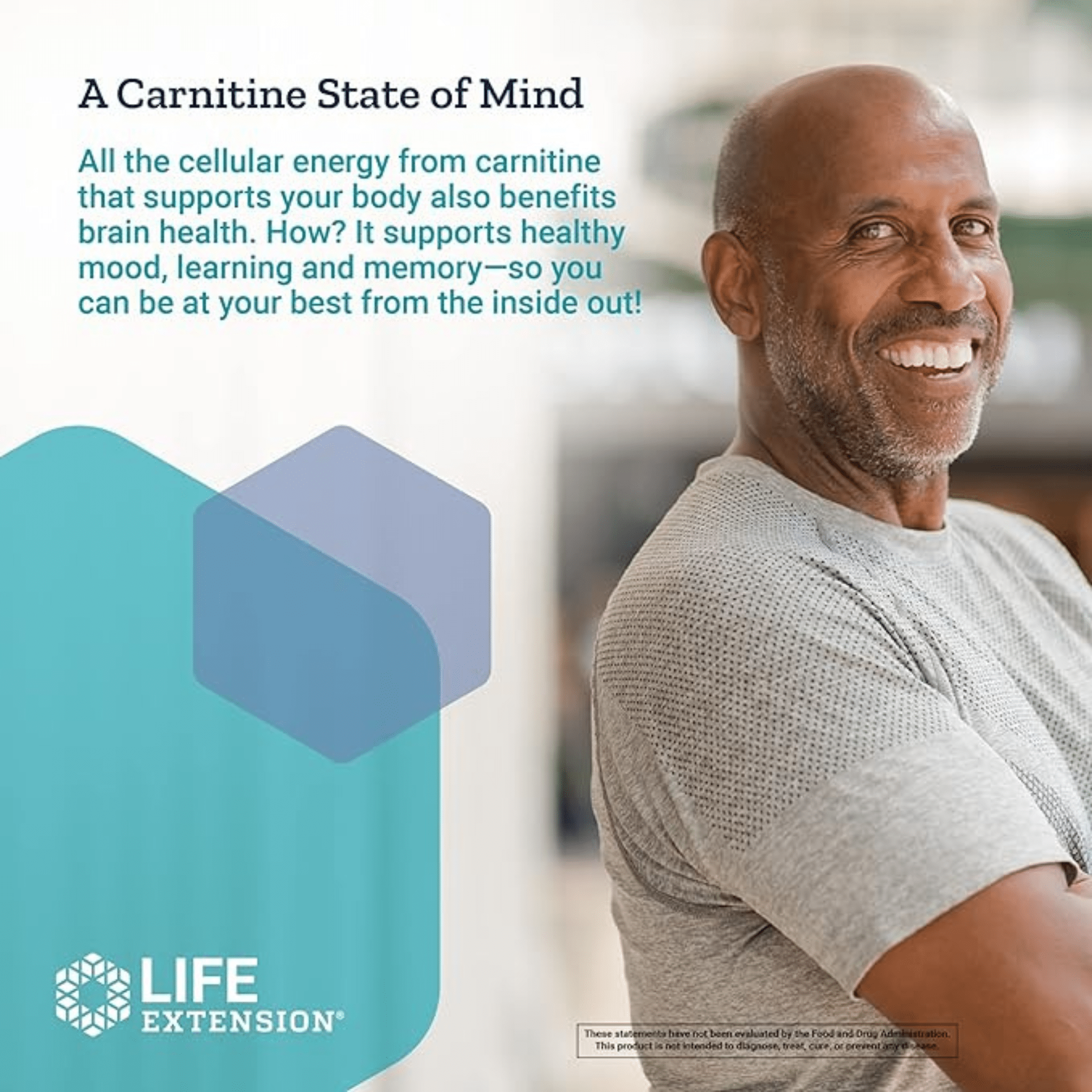 Life Extension Optimized Carnitine - Cellular Energy, Heart & Brain Health, Exercise Recovery, 60 Capsules