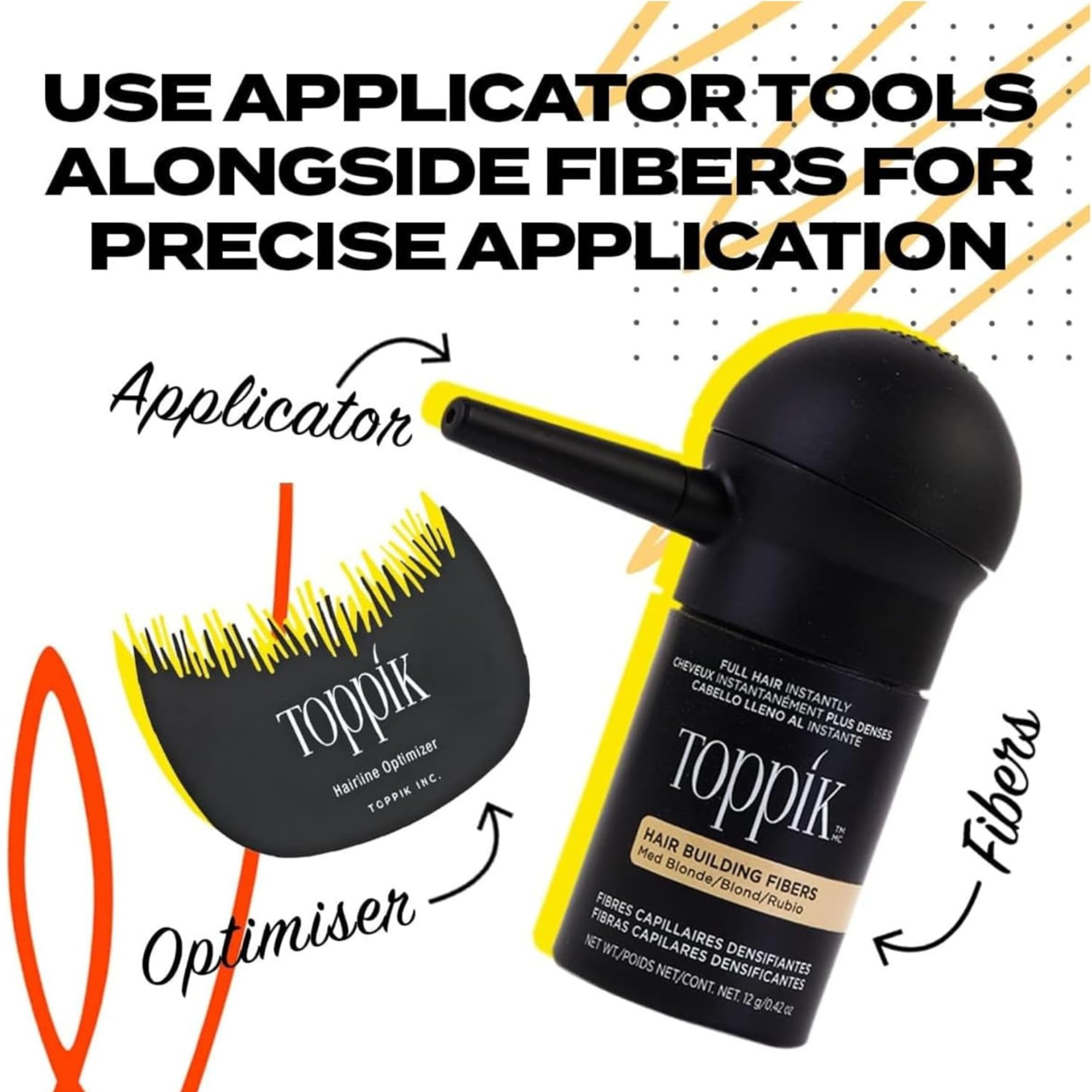 Toppik Hair Perfecting Tool Kit 3pcs Set