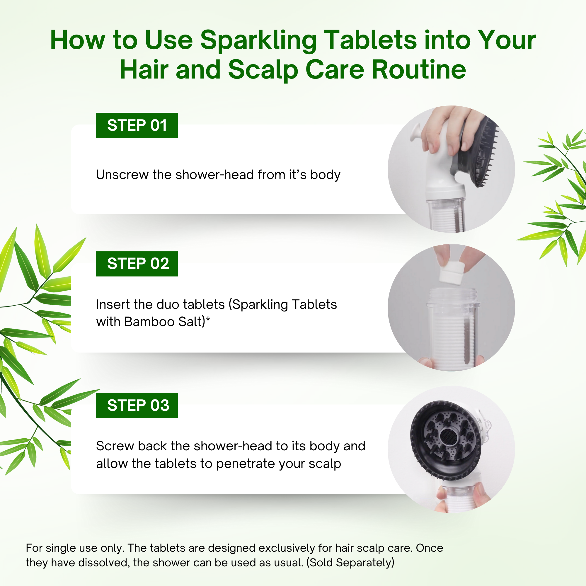 K-HeadSpa Water Filtration Shower System with Massage Head, Activated Carbon Filter, Vitamin Gel & Holder – Green Lemon