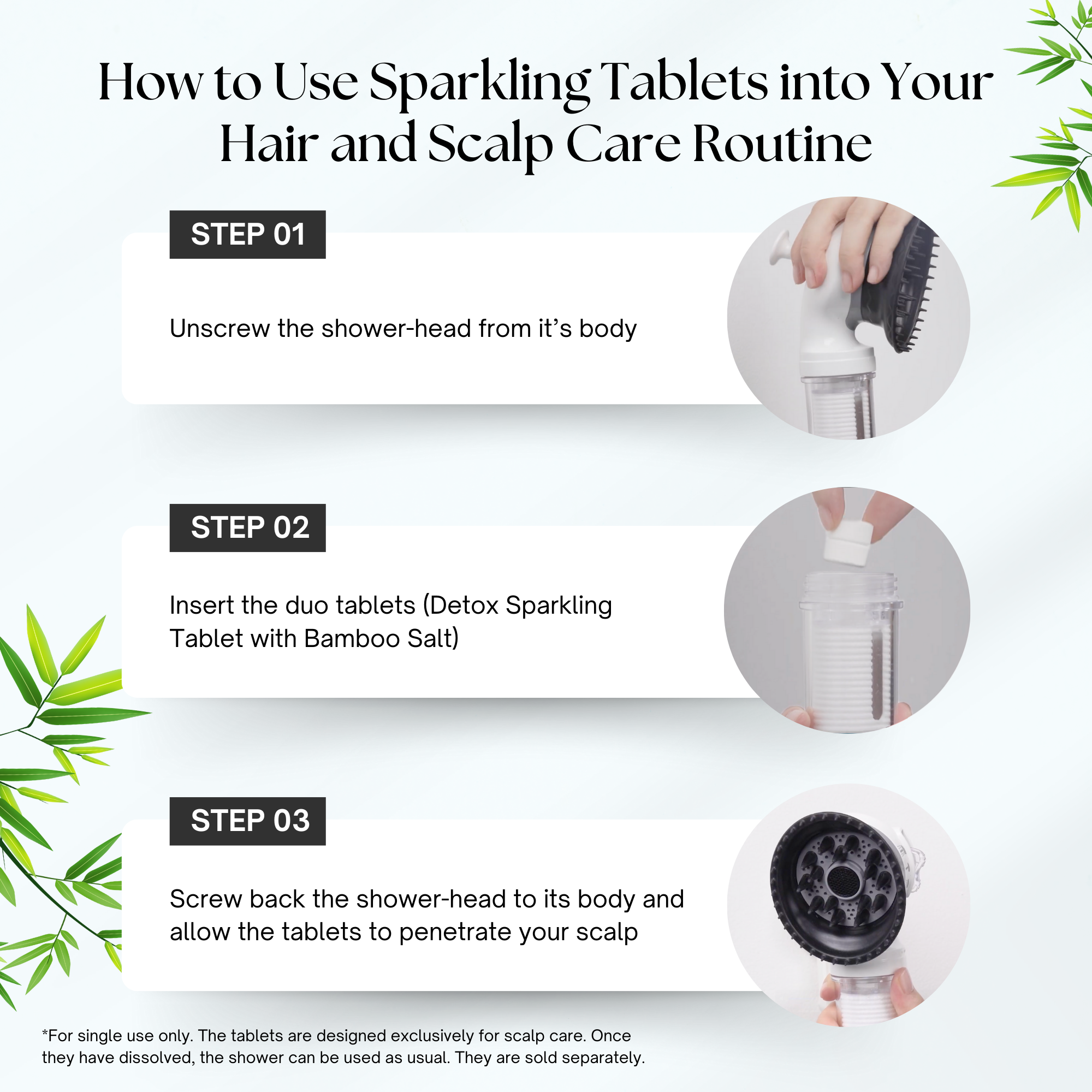 K-HeadSpa Bamboo Salt Sparkling Tablet for Oily Scalp