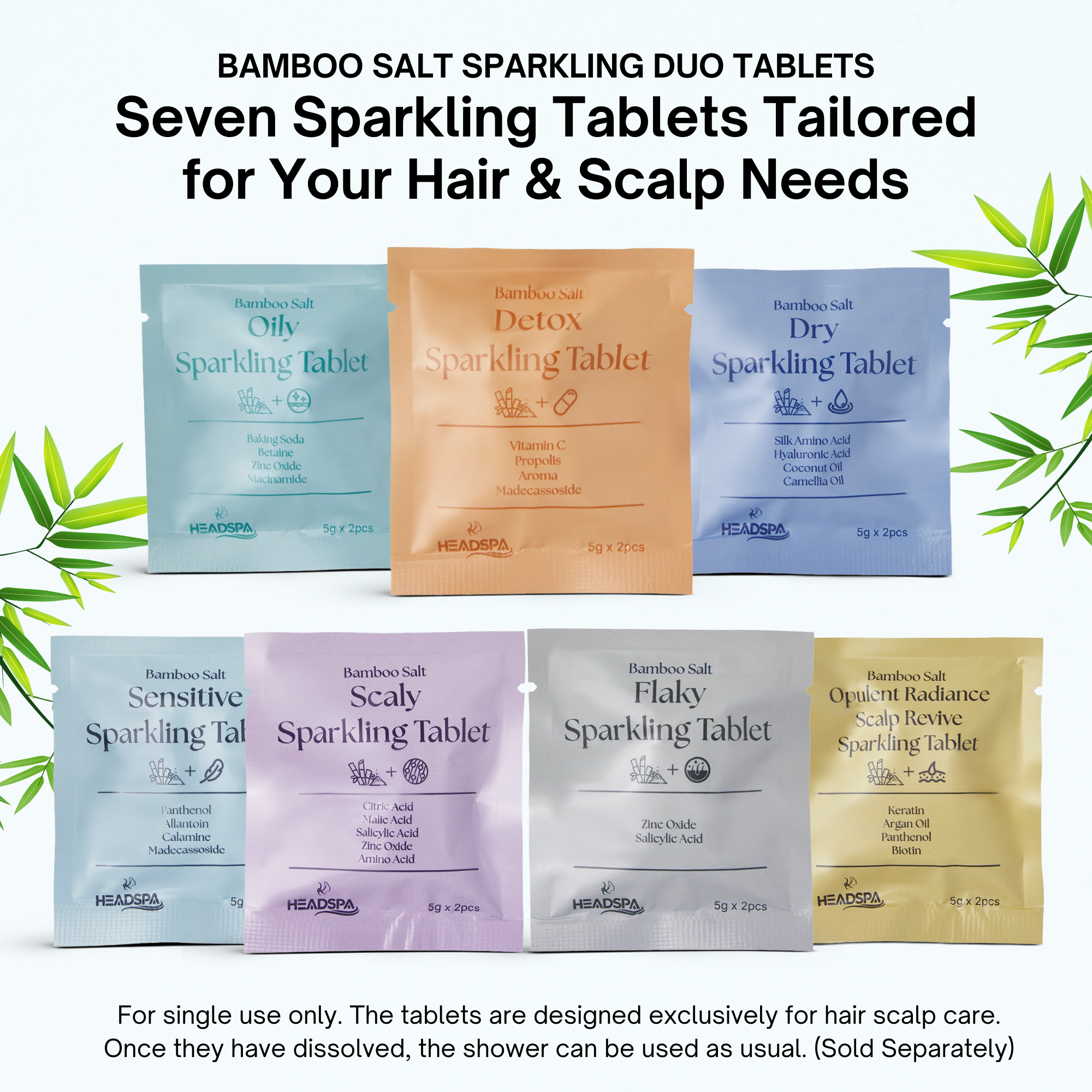 K-HeadSpa Bamboo Salt Sparkling Tablet for Oily Scalp