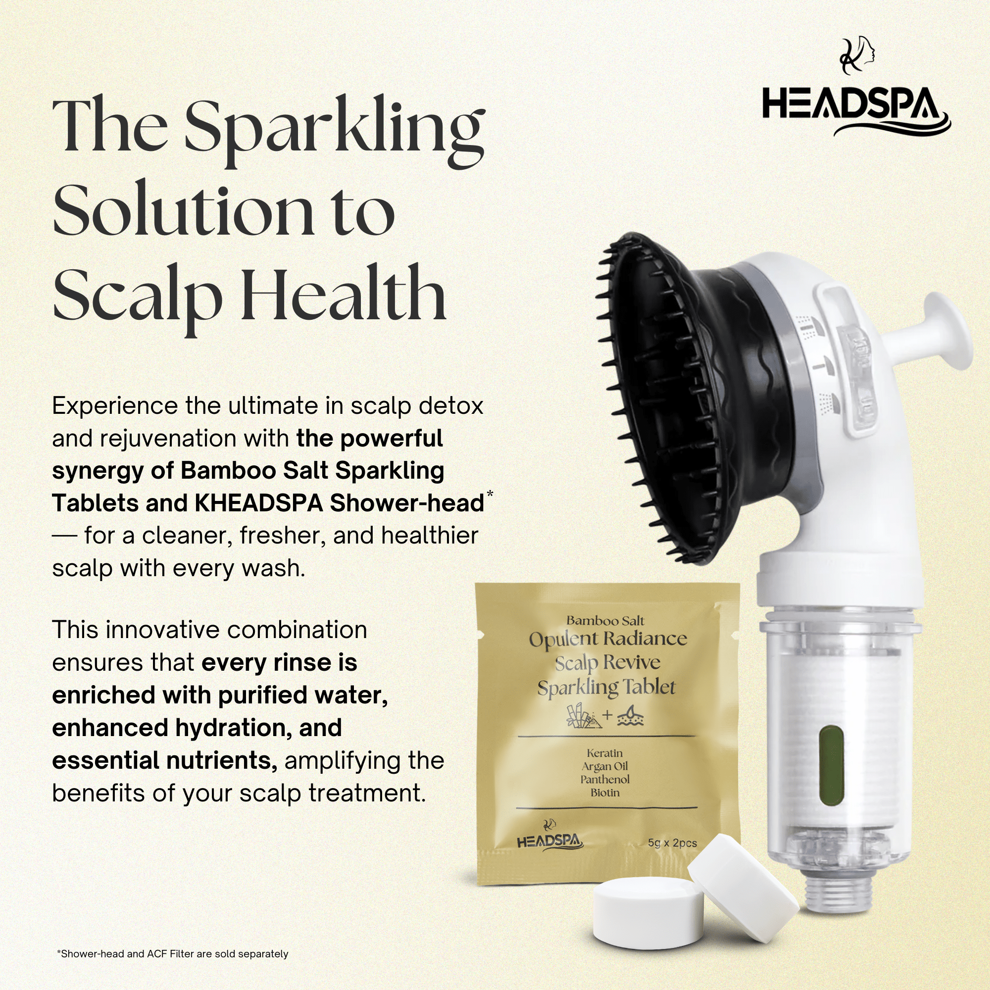 K-HeadSpa Bamboo Salt Sparkling Tablet for Opulent Radiance Scalp Revive