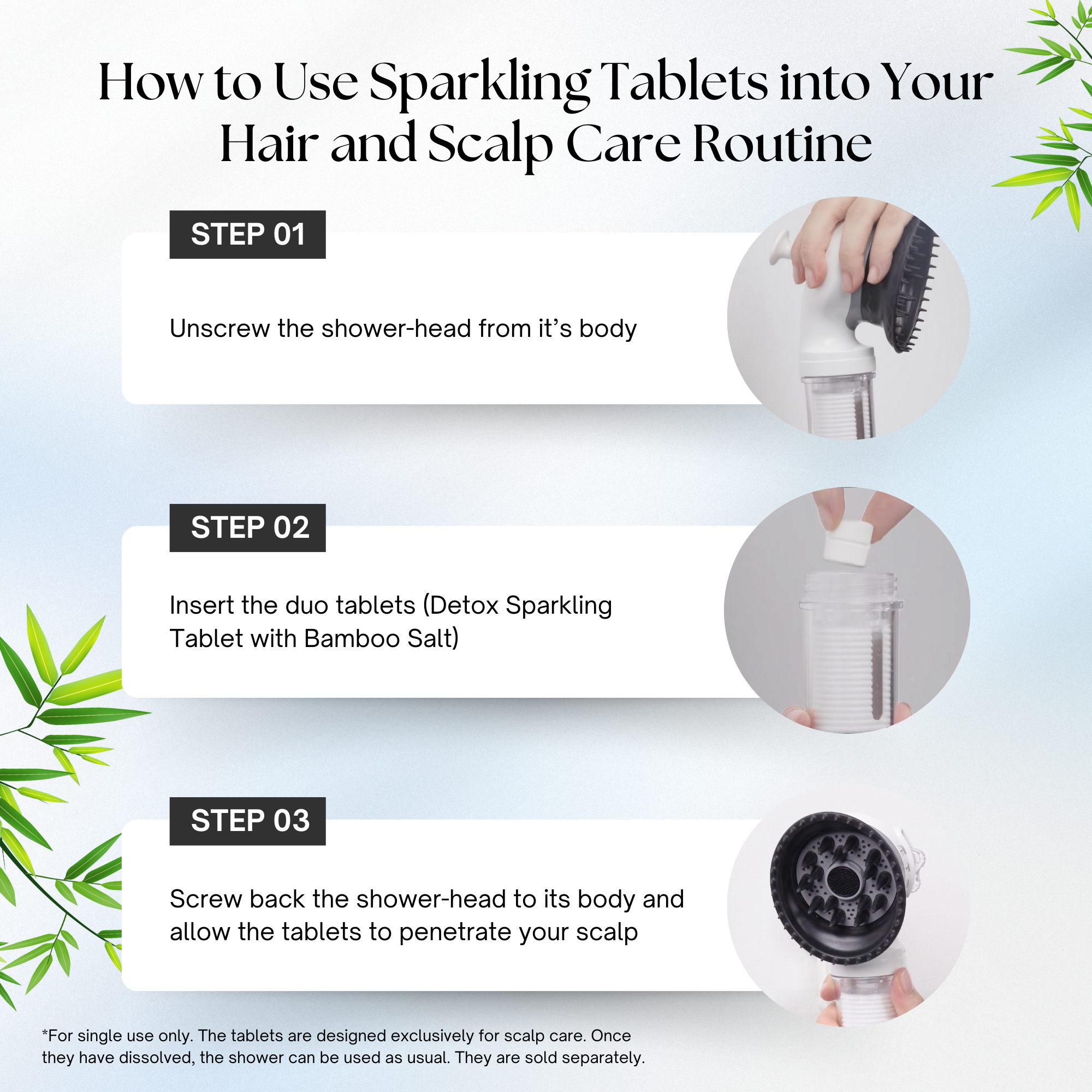 K-HeadSpa Bamboo Salt Sparkling Tablet for Dry Scalp