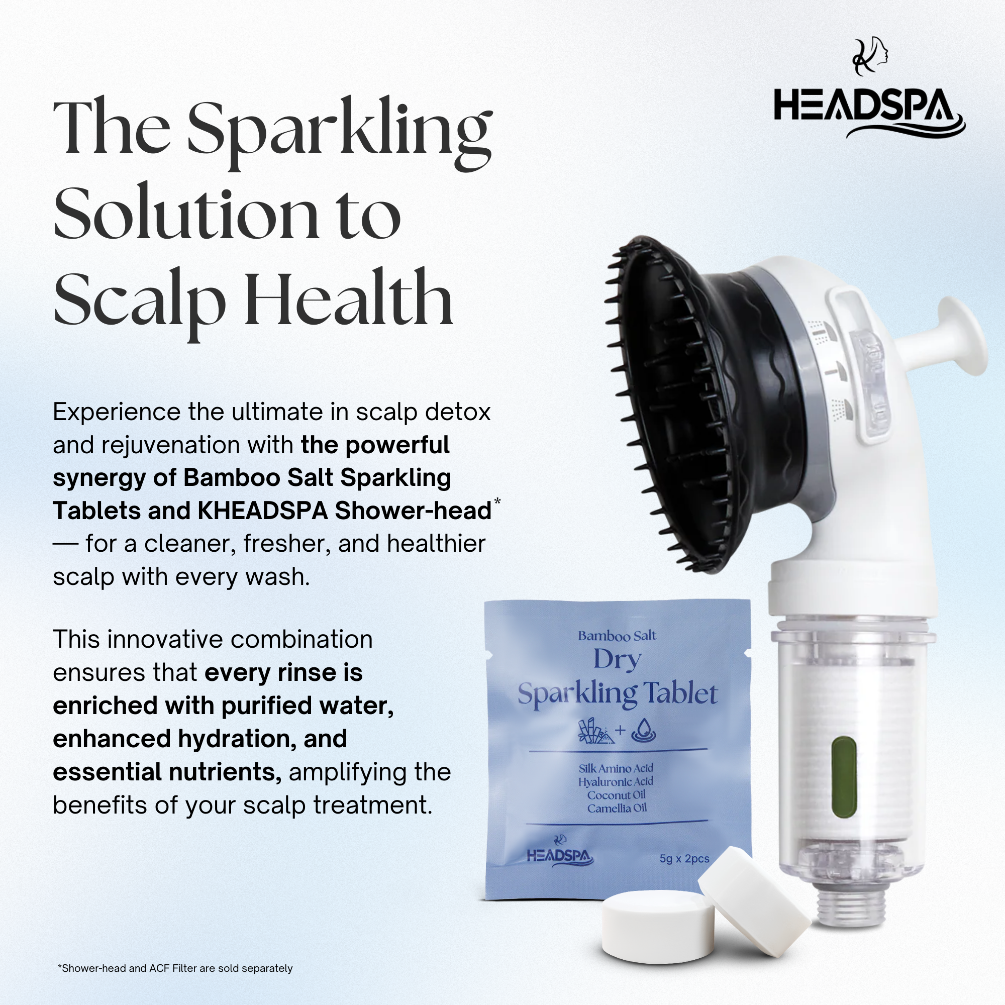 K-HeadSpa Bamboo Salt Sparkling Tablet for Dry Scalp