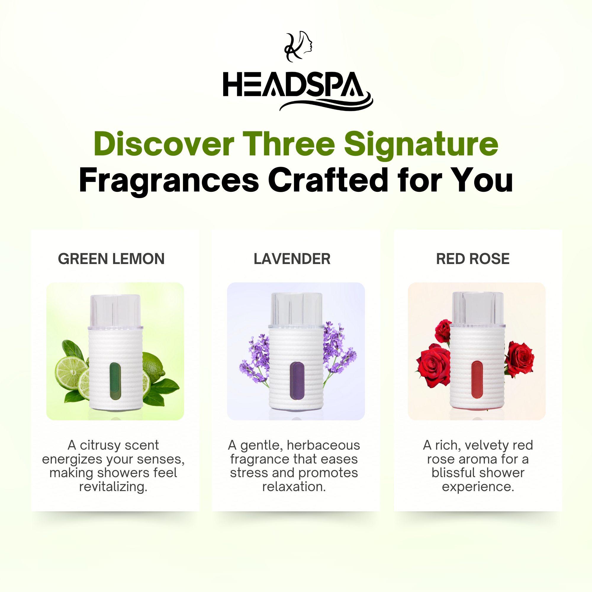 K-HeadSpa ACF Fiber Filter with Vitamin Gel & Sparkling Tablet Holder - Green Lemon