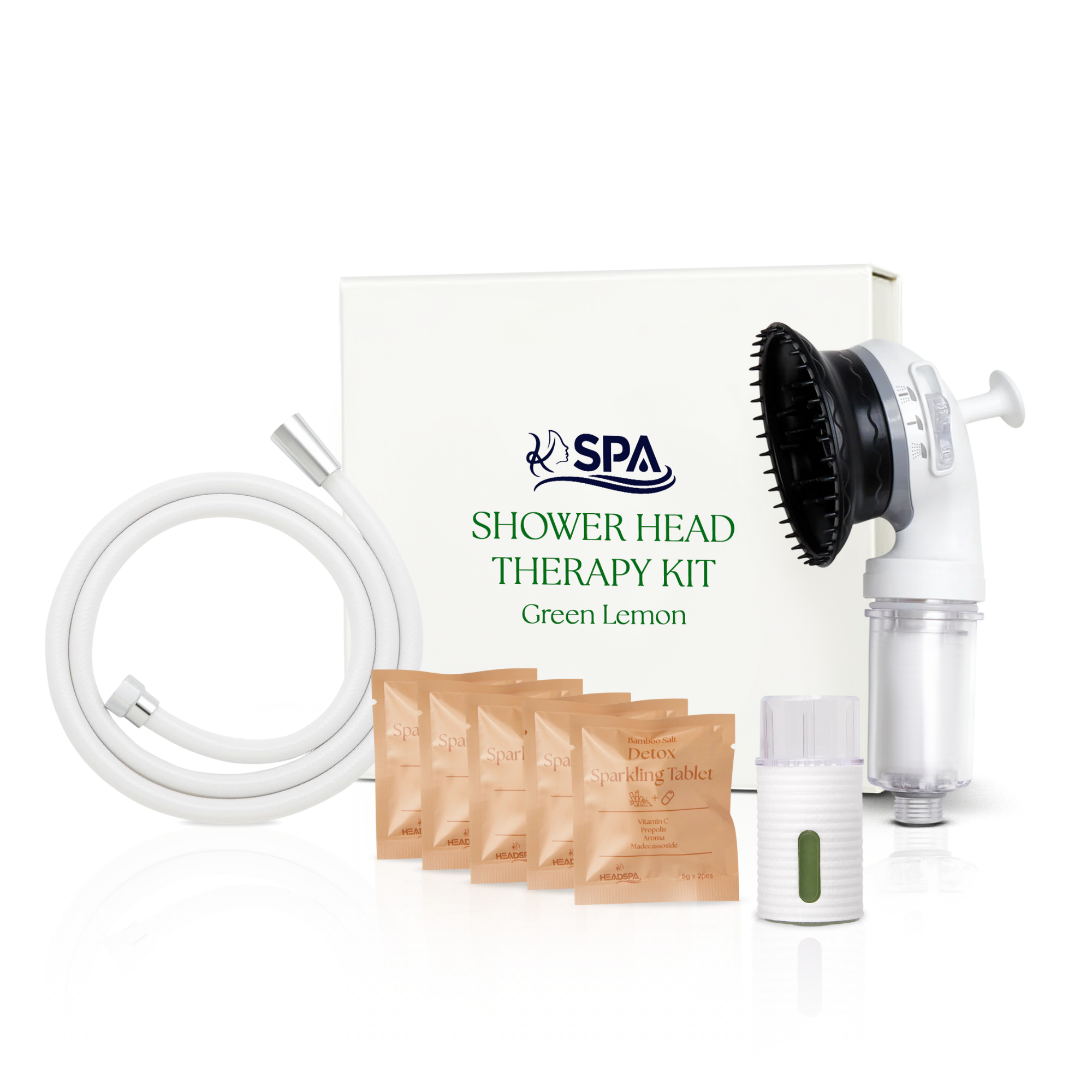 K-HeadSpa Korean Shower Head Therapy Kit – Green Lemon Essence