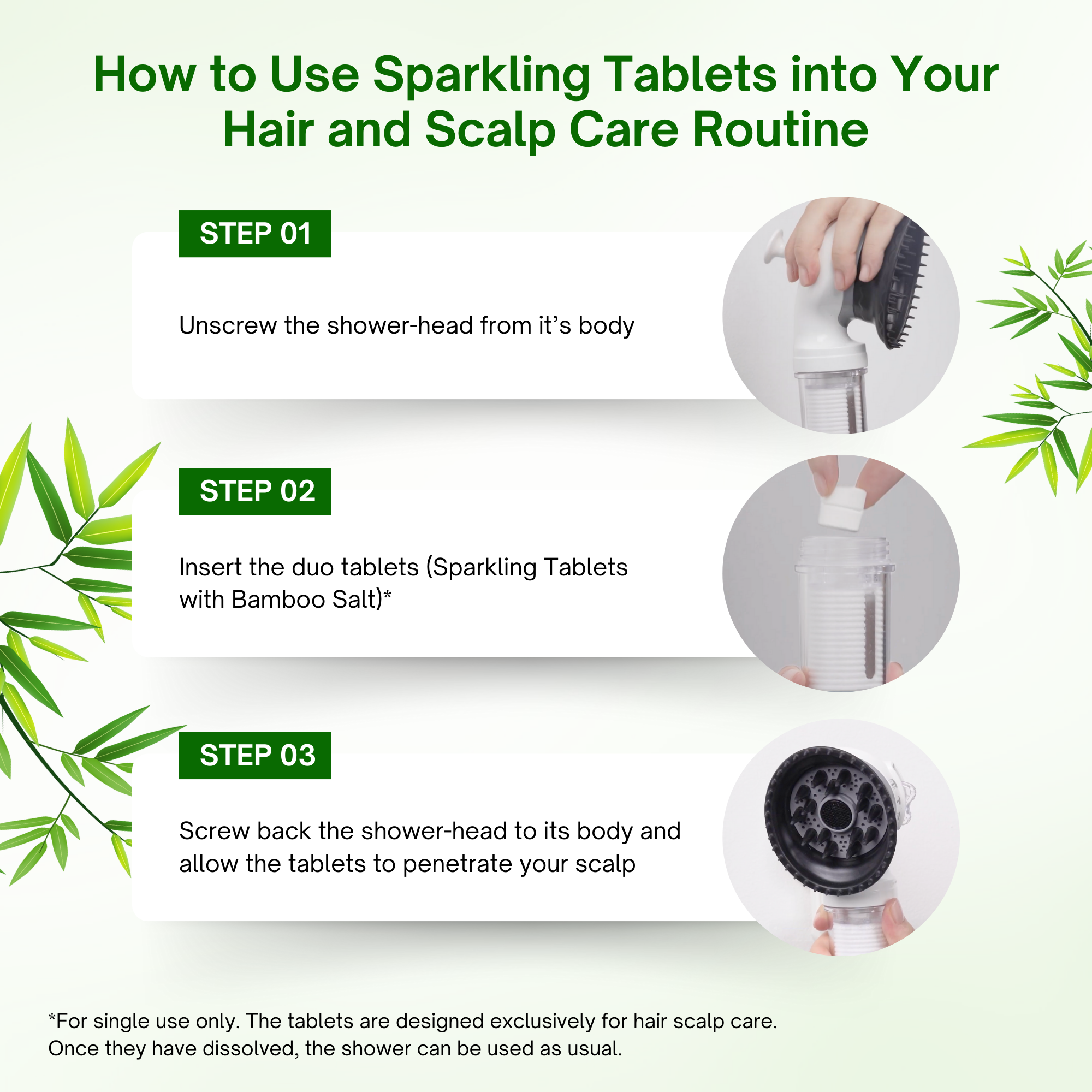 K-HeadSpa Korean Shower Head Therapy Kit – Green Lemon Essence