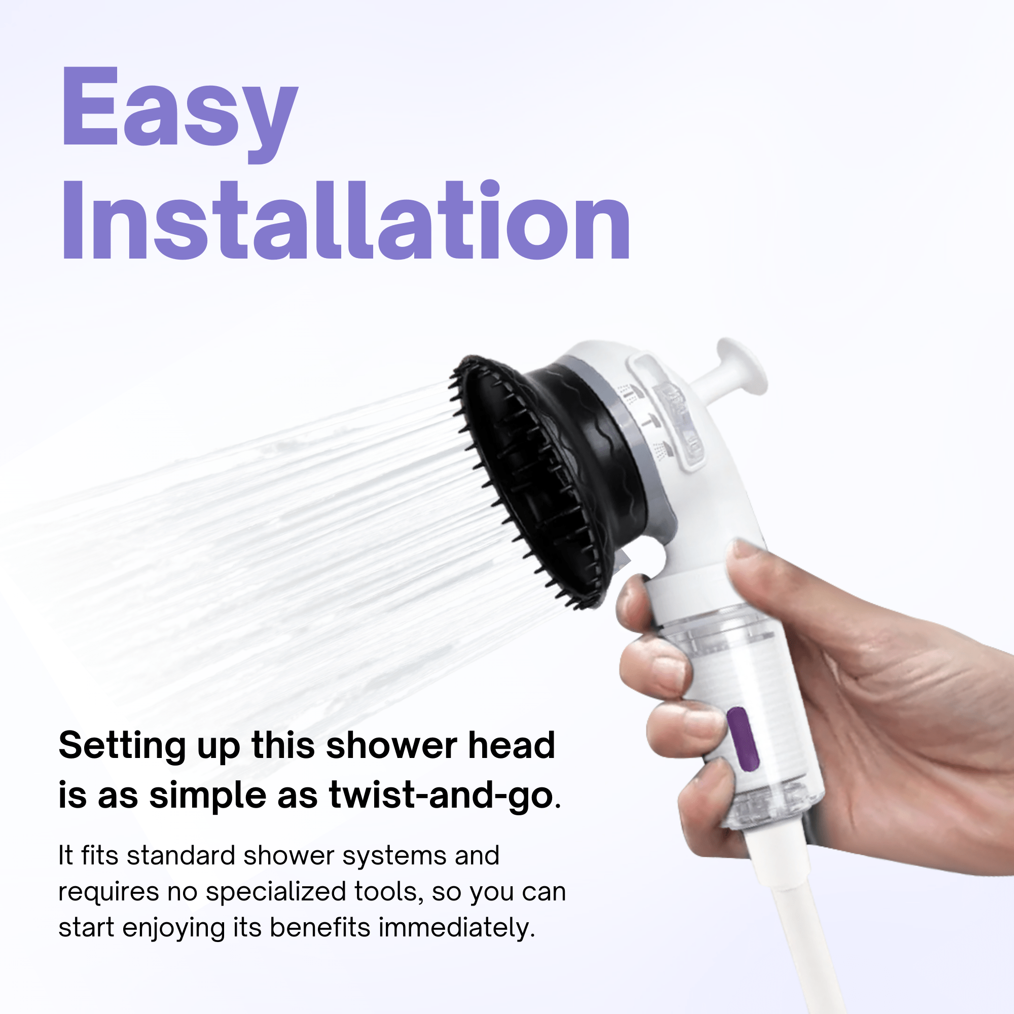 K-HeadSpa Korean Shower Head Therapy Kit – Lavender Essence