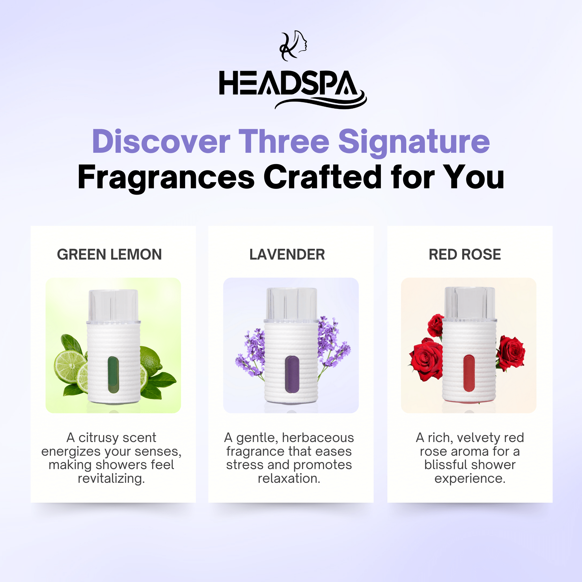 K-HeadSpa Korean Shower Head Therapy Kit – Lavender Essence