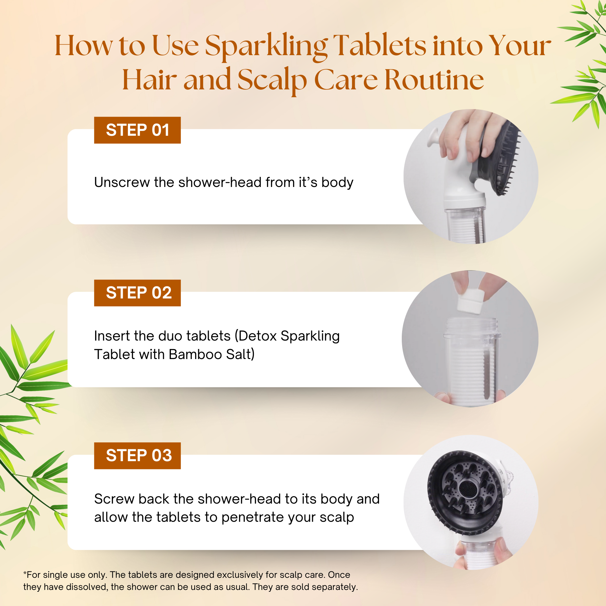 K-HeadSpa Bamboo Salt Sparkling Tablet for Detox Scalp