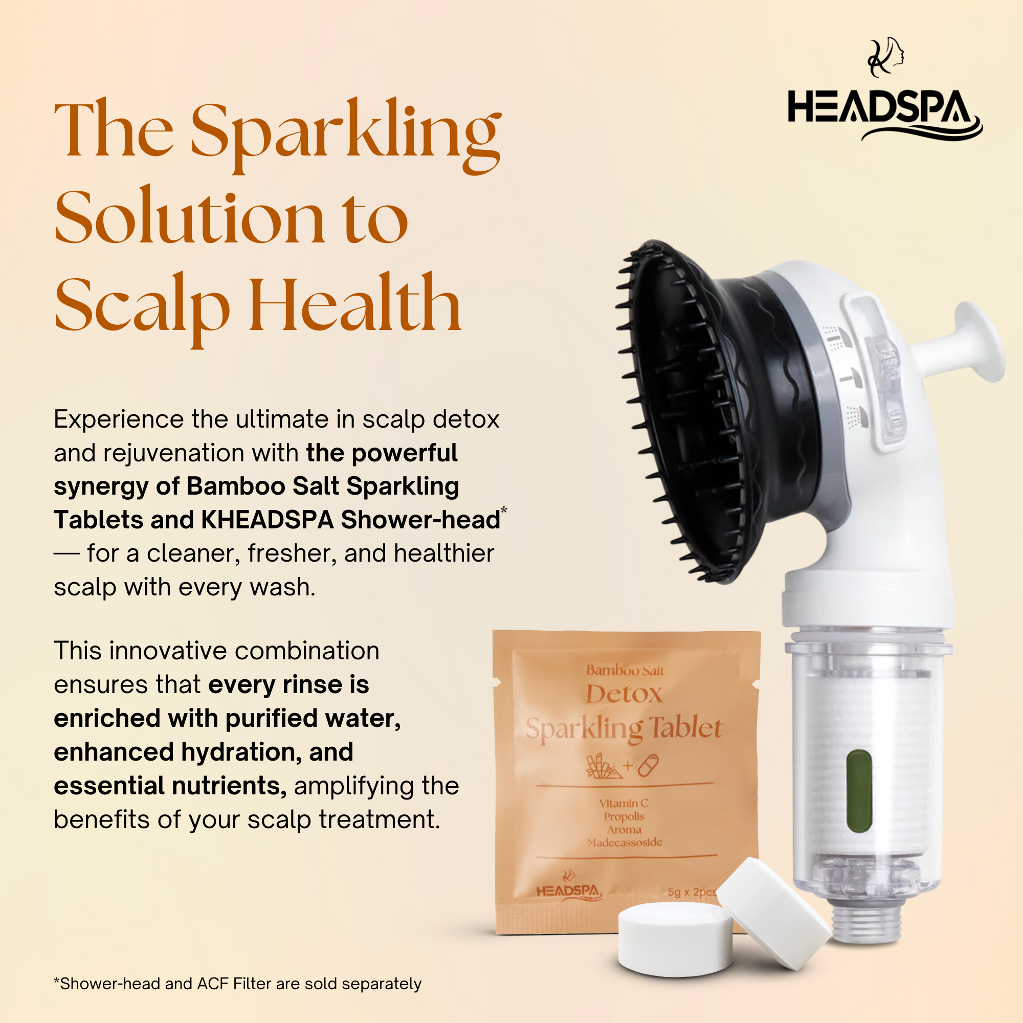 K-HeadSpa Bamboo Salt Sparkling Tablet for Detox Scalp