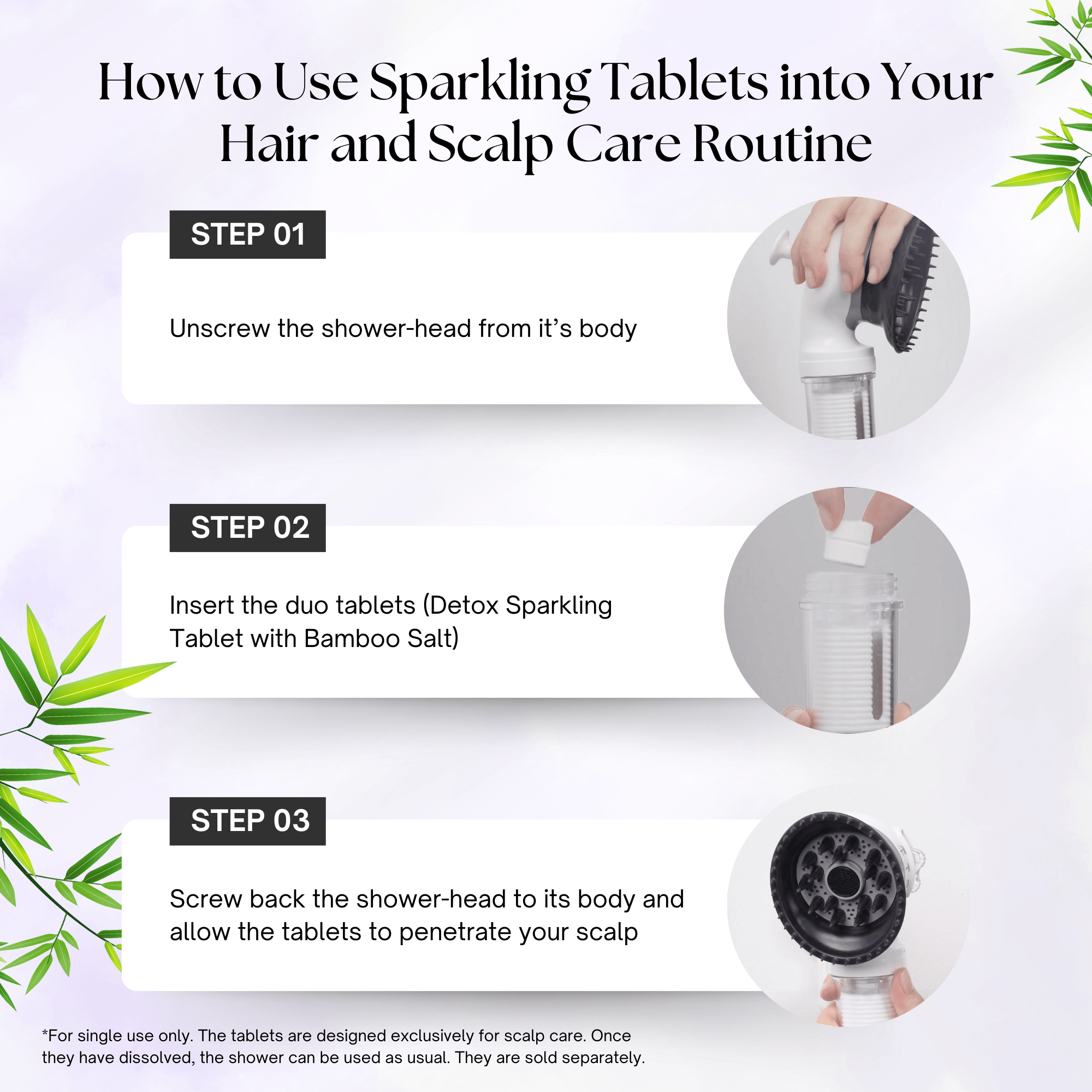 K-HeadSpa Bamboo Salt Sparkling Tablet for Scaly Scalp