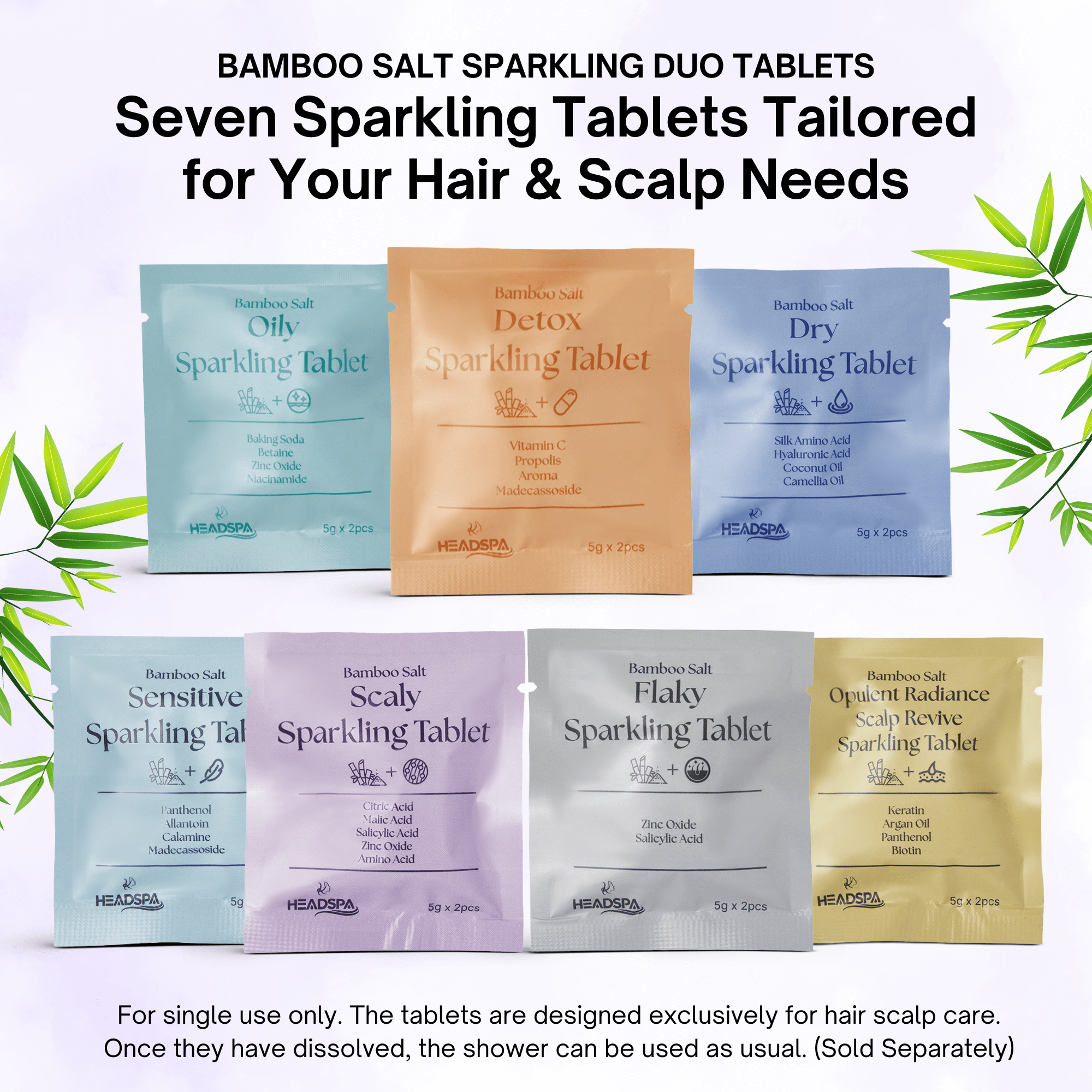 K-HeadSpa Bamboo Salt Sparkling Tablet for Scaly Scalp