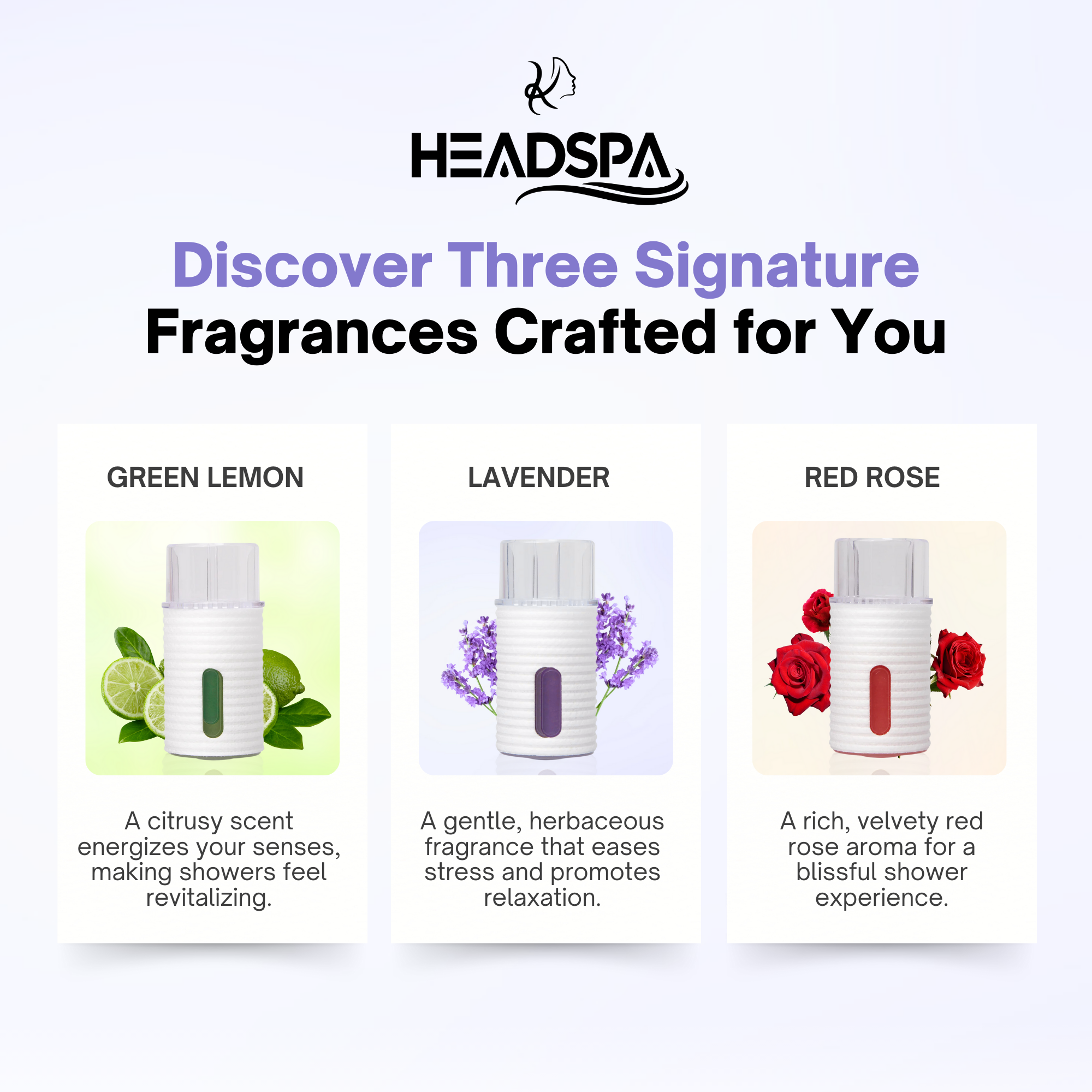 K-HeadSpa ACF Fiber Filter with Vitamin Gel & Sparkling Tablet Holder - Lavender