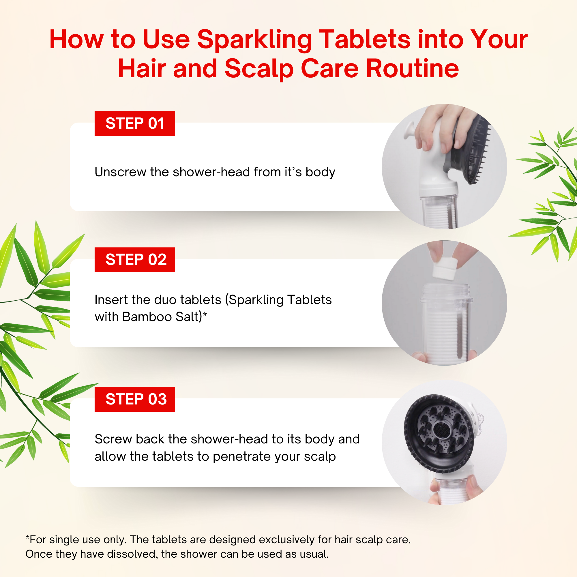 K-HeadSpa Korean Shower Head Therapy Kit – Rose Essence