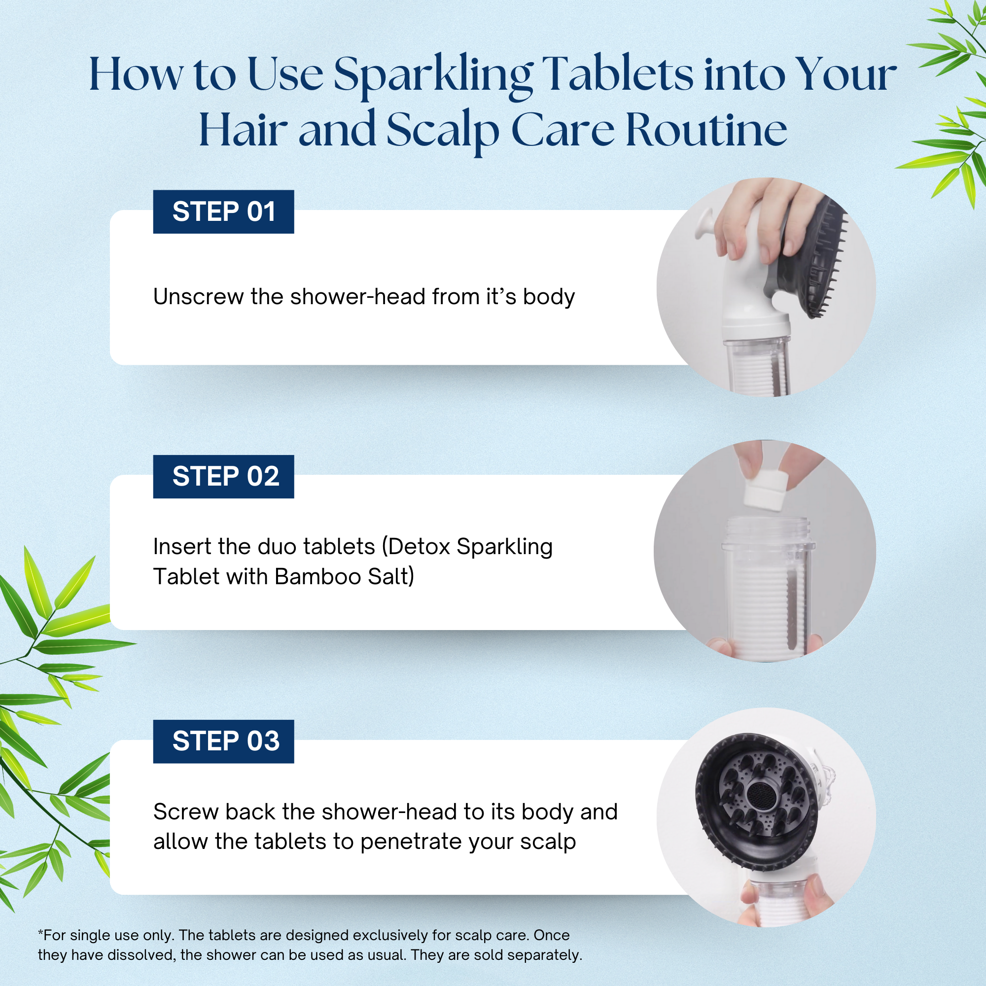 K-HeadSpa Bamboo Salt Sparkling Tablet for Sensitive Scalp