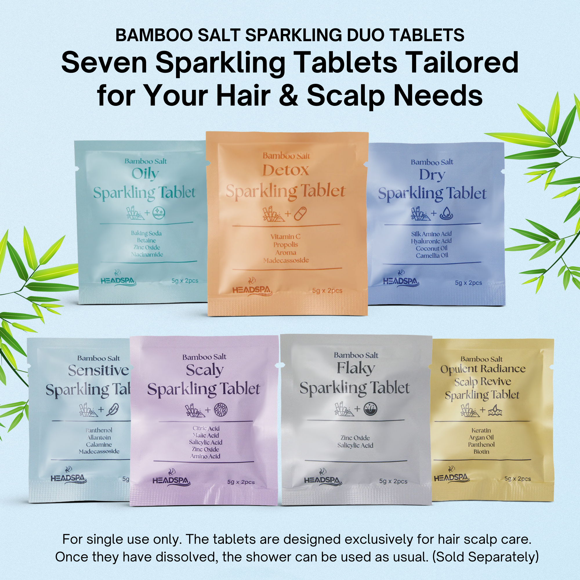 K-HeadSpa Bamboo Salt Sparkling Tablet for Sensitive Scalp