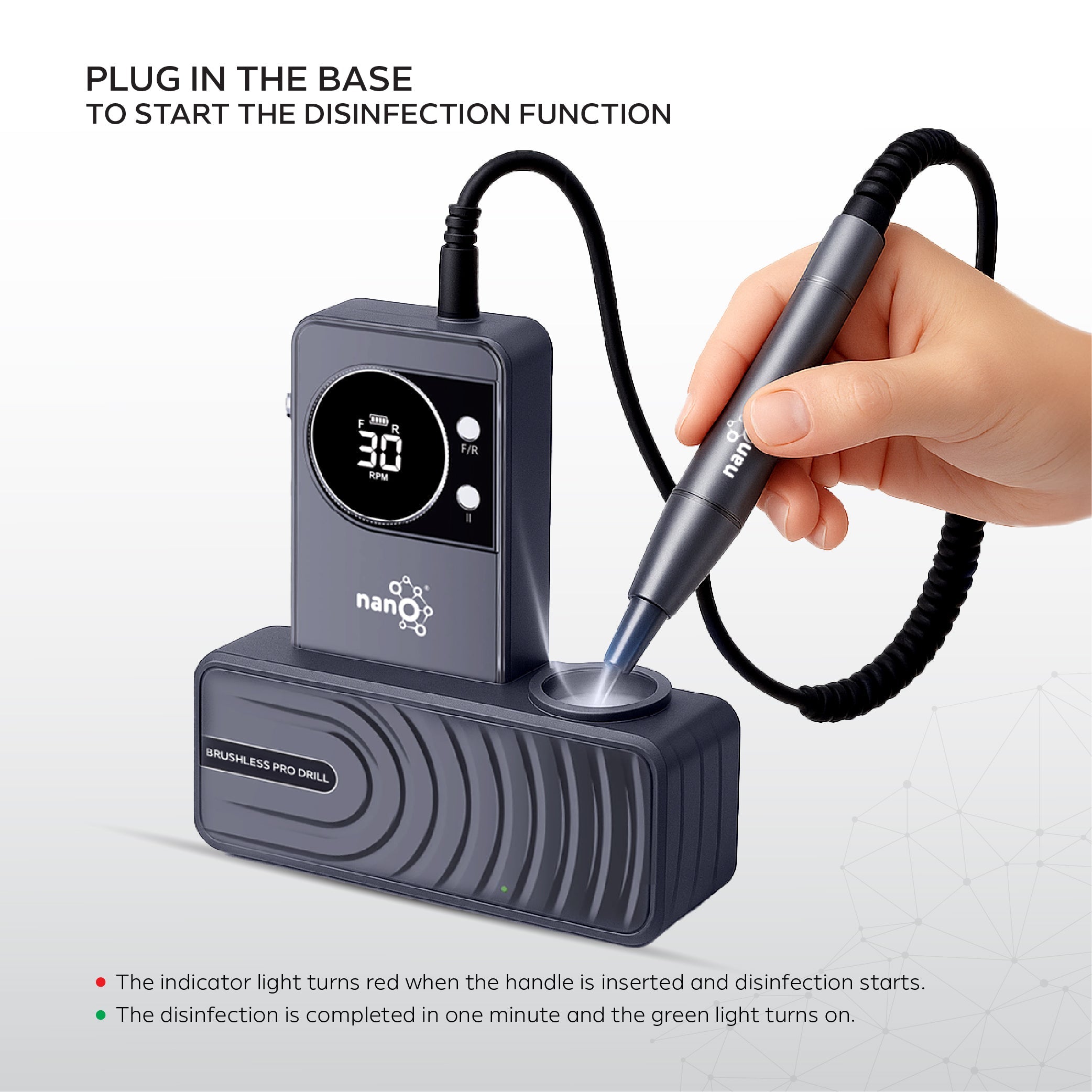 Nano® Brushless Pro Nail Drill Machine - 35,000 RPM | Professional Electric Nail Drill Machine