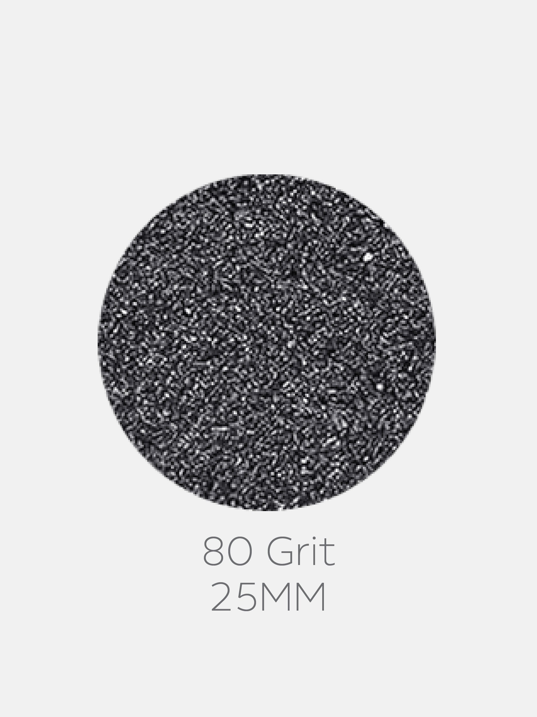 25mm Standard Sanding Paper Discs (80,100,150,180,240 Grit) - 50 pcs