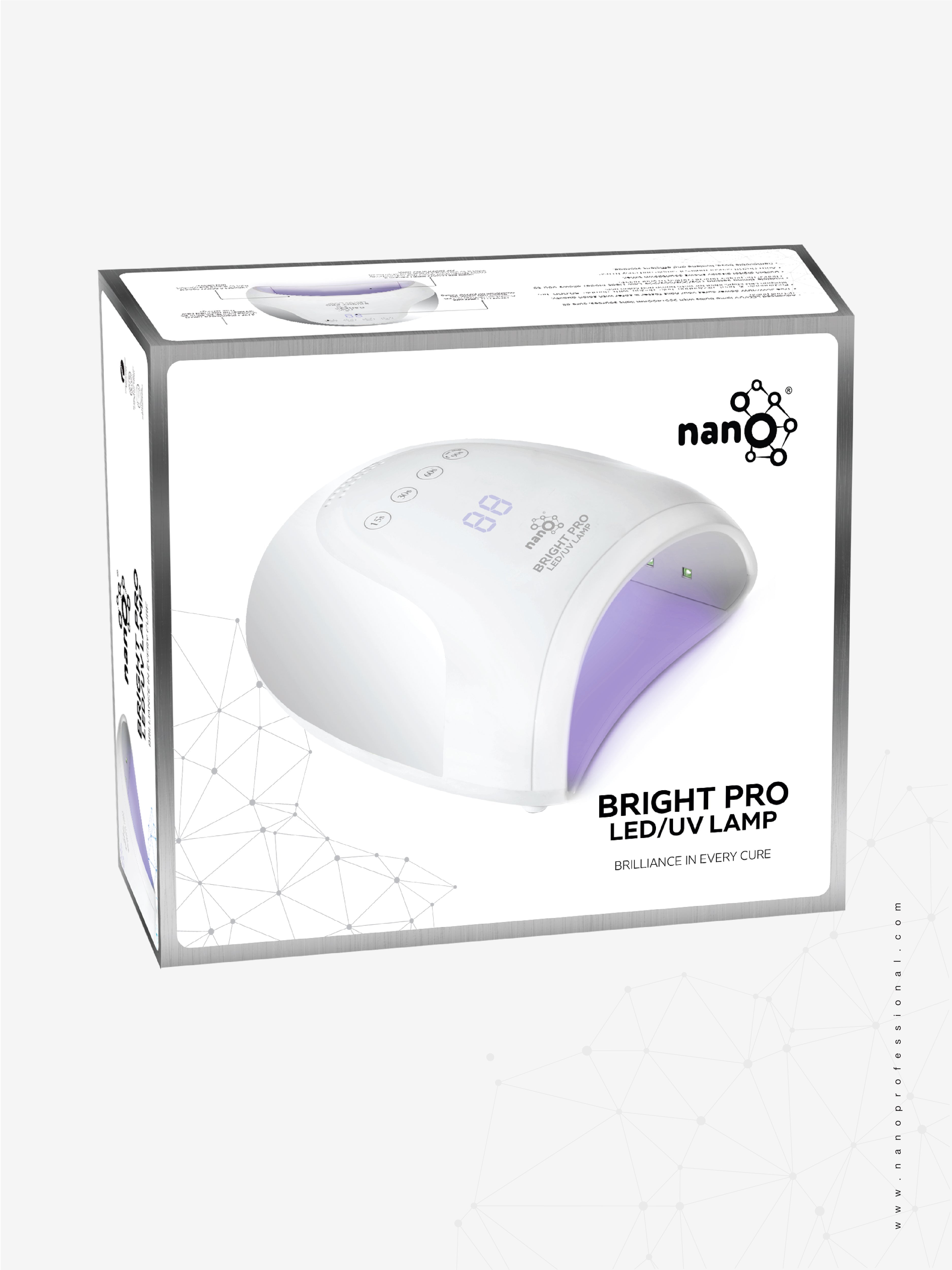 Nano® Bright Pro UV/LED Nail Lamp – 30W | Professional, High-Performance, Fast-Curing Nail Lamp