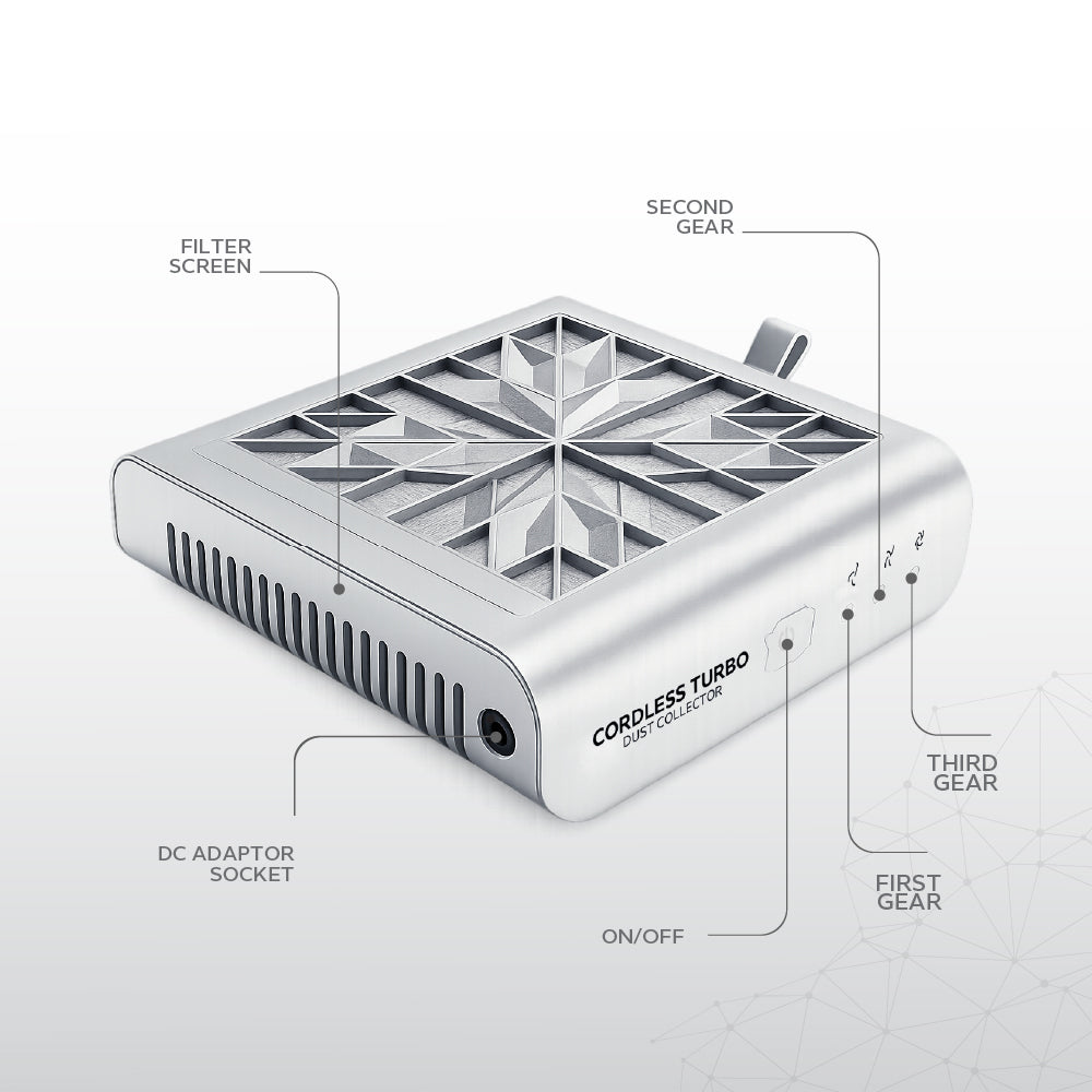 Nano® Cordless Turbo Dust Collector | Professional Nail Dust Extraction System