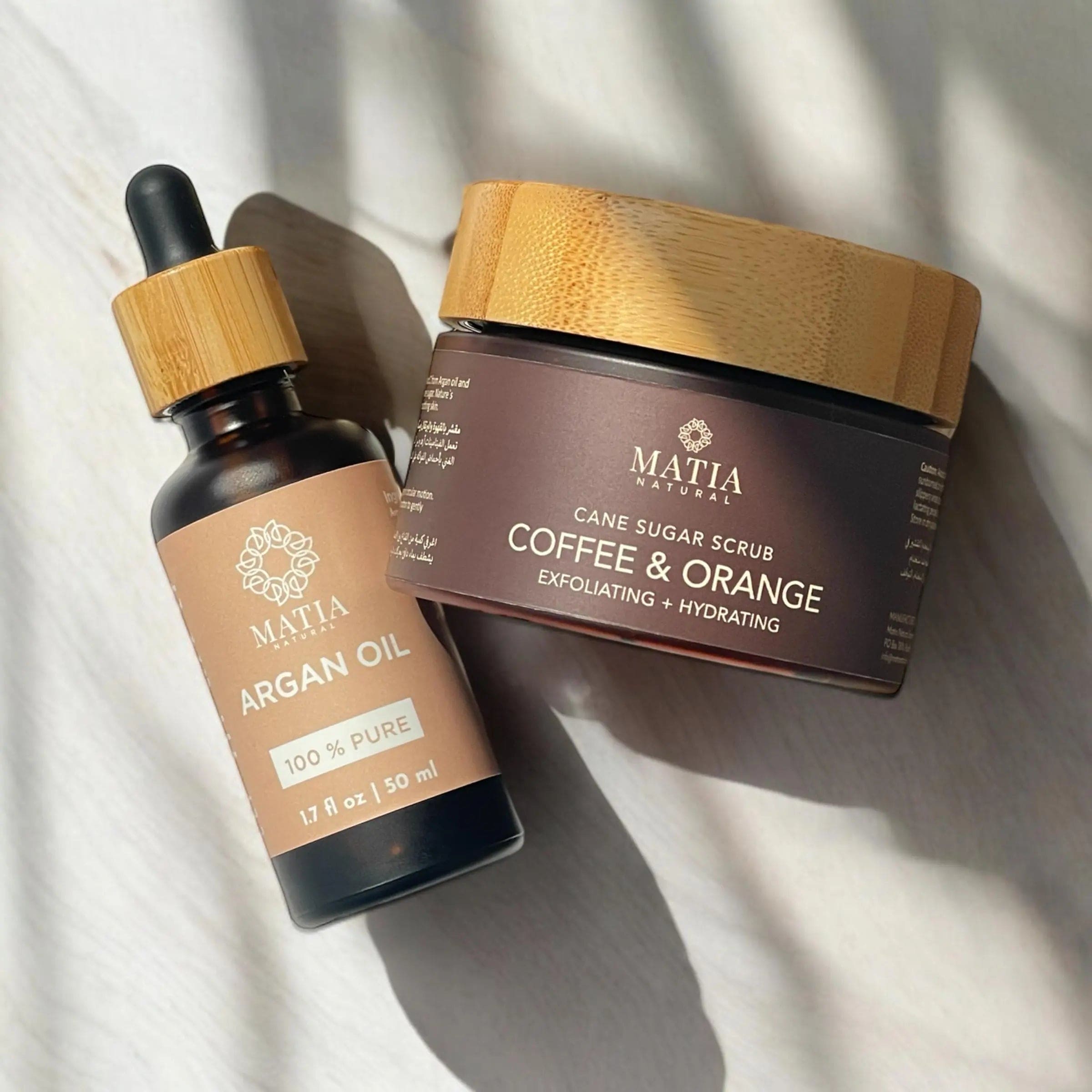 Argan Oil + Coffee and Orange Scrub set