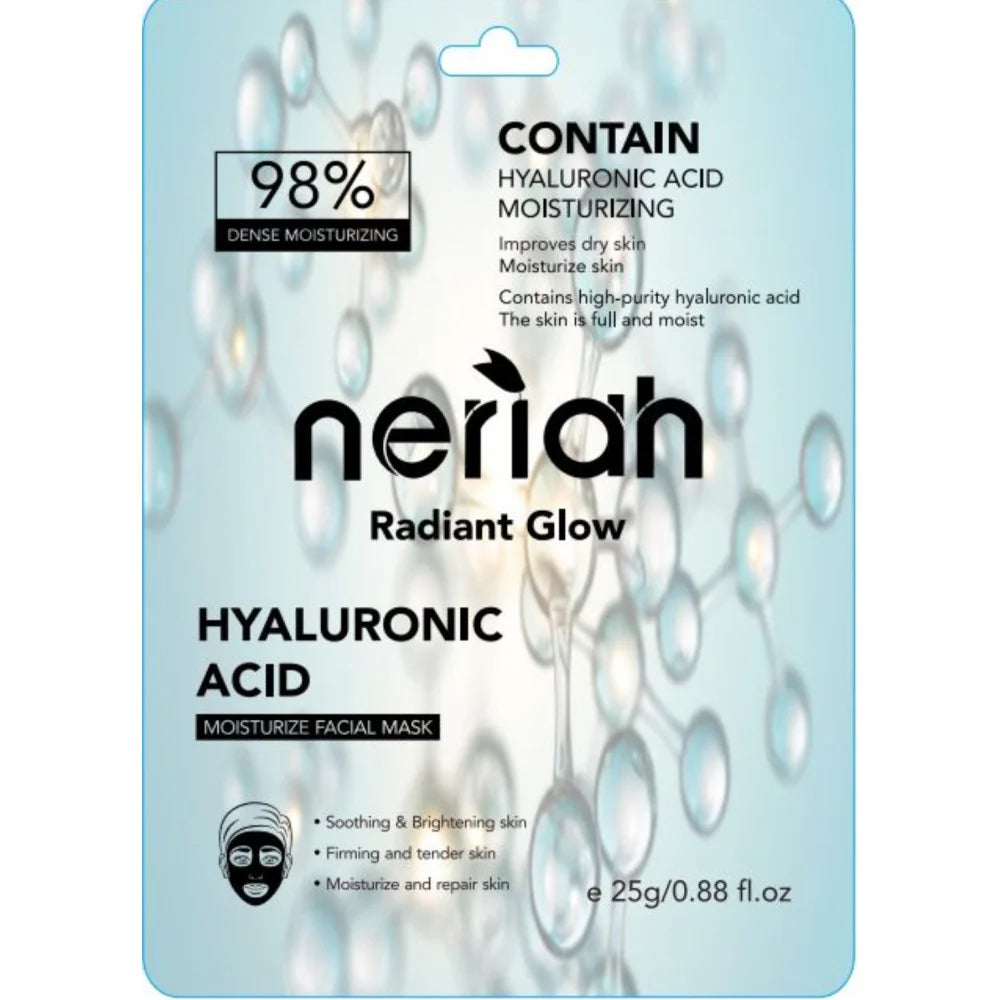 Neriah radiant glow Hyaluronic sheet facial mask