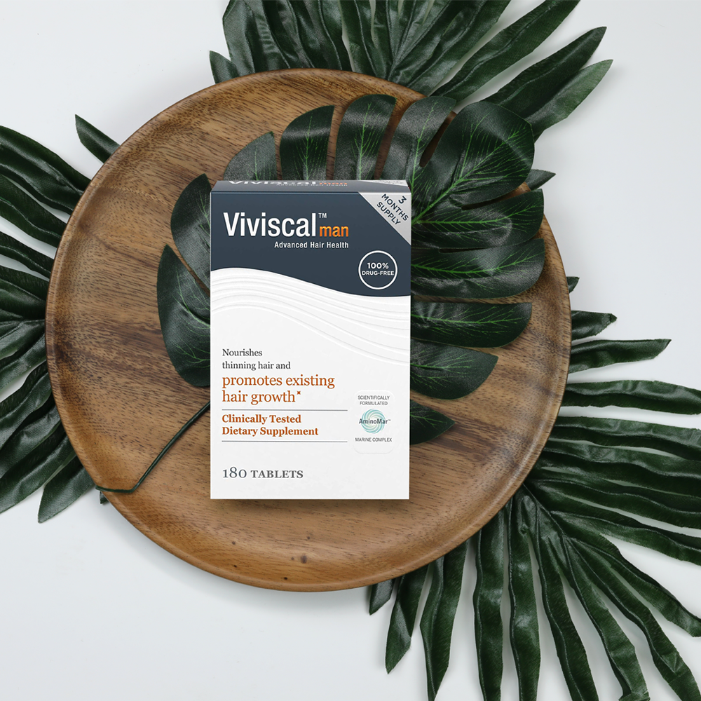 Viviscal Man Hair Growth Supplements For Men | Effective Hair Loss Solutions for Men - 180 Tabs (3 month Supply)